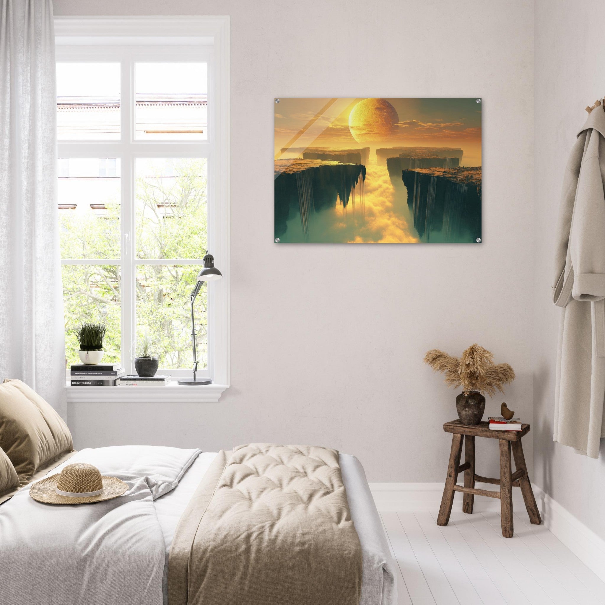 Acrylic Print Landscape - A vast dreamscape with levitating islands a mass 3 - Shop Ai Art WebShop - Digital Art online Store