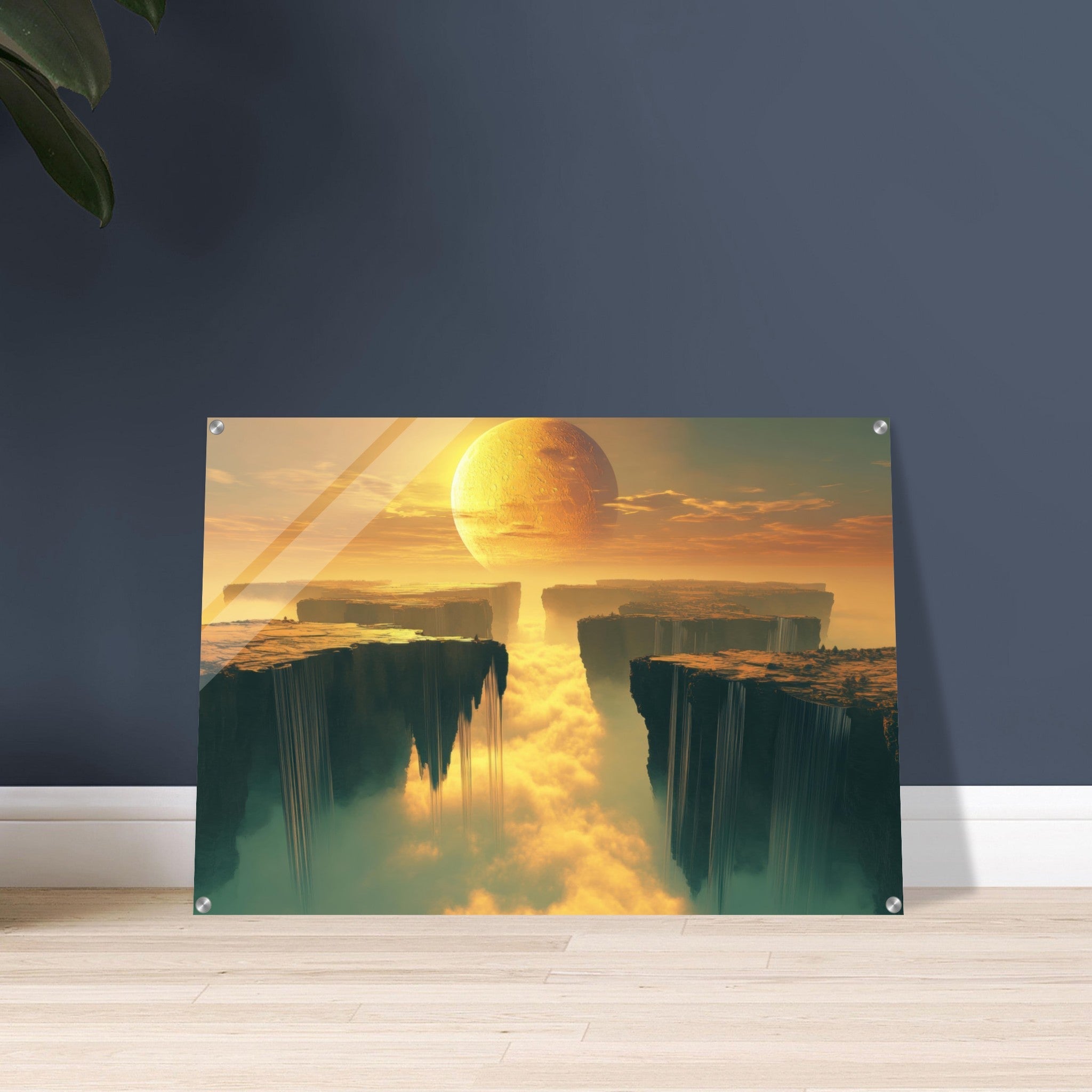 Acrylic Print Landscape - A vast dreamscape with levitating islands a mass 3 - Shop Ai Art WebShop - Digital Art online Store