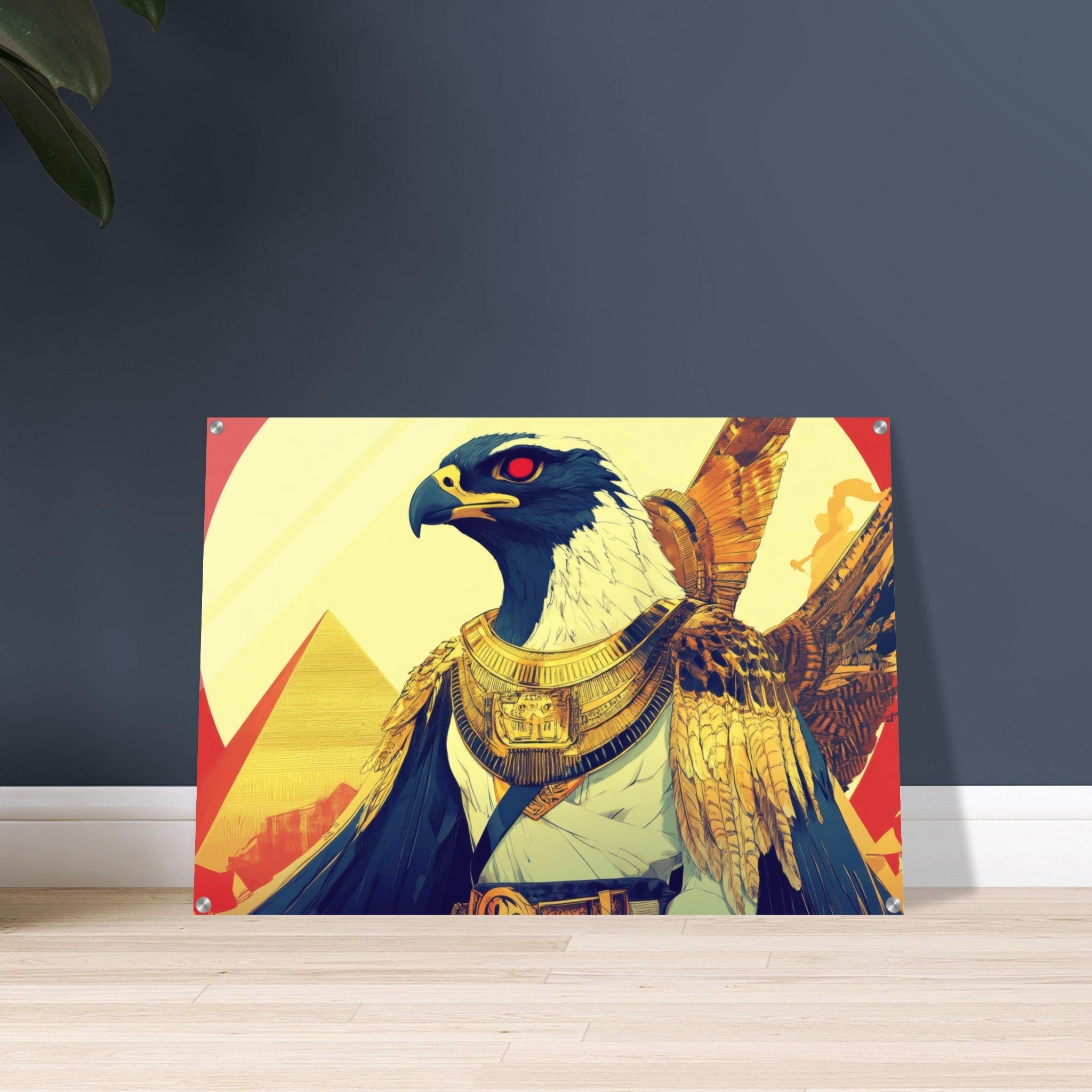 Acrylic Print Landscape - Ancient Egyptian Falcon God Horus A majestic far 3 - Shop Ai Art WebShop - Digital Art online Store
