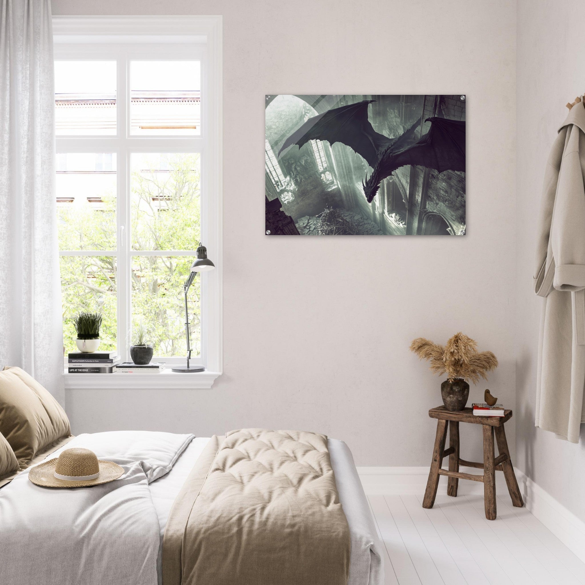 Acrylic Print Landscape - Gothic Shadow Dragons Lair Gothic Dramatic High 2 - Shop Ai Art WebShop - Digital Art online Store