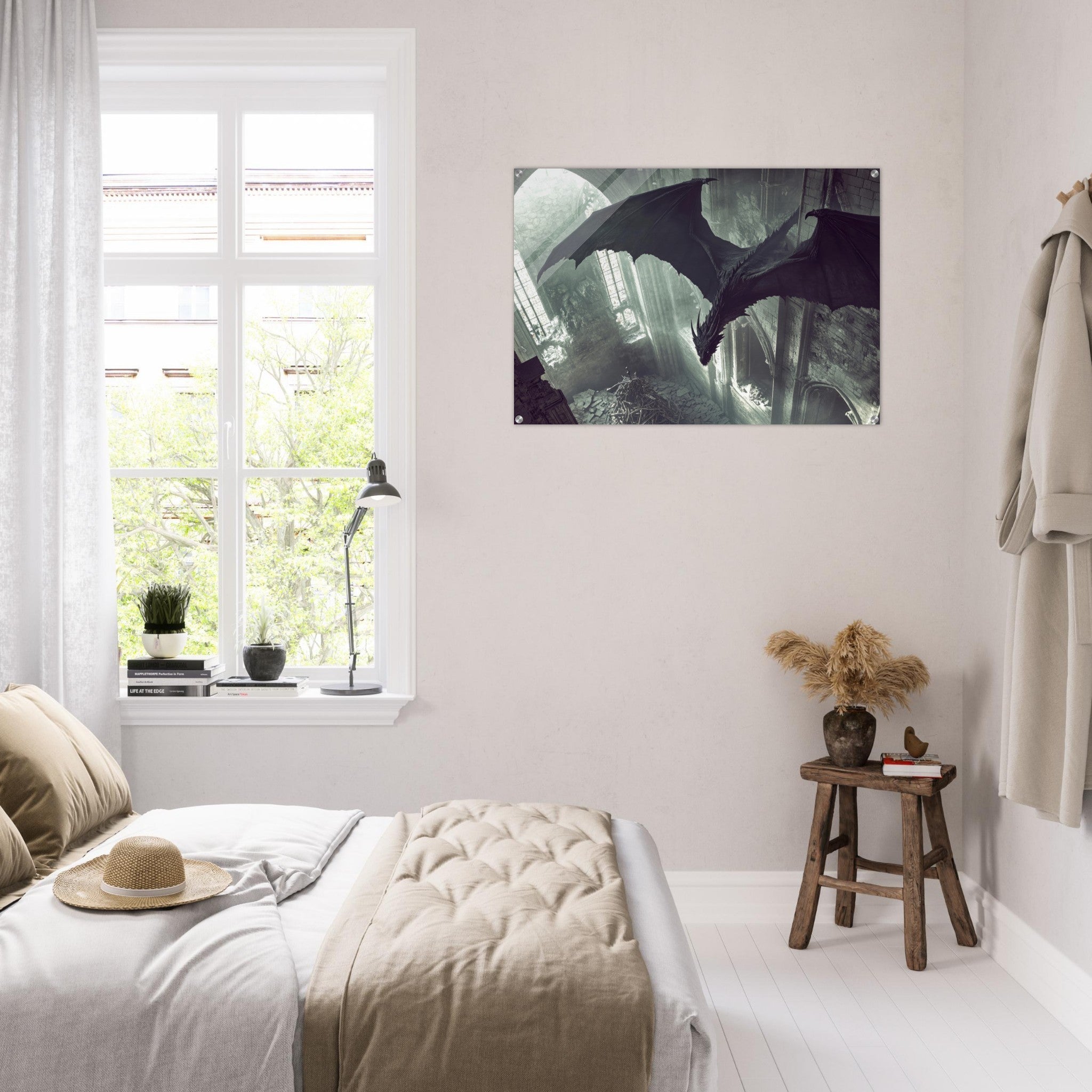 Acrylic Print Landscape - Gothic Shadow Dragons Lair Gothic Dramatic High 2 - Shop Ai Art WebShop - Digital Art online Store