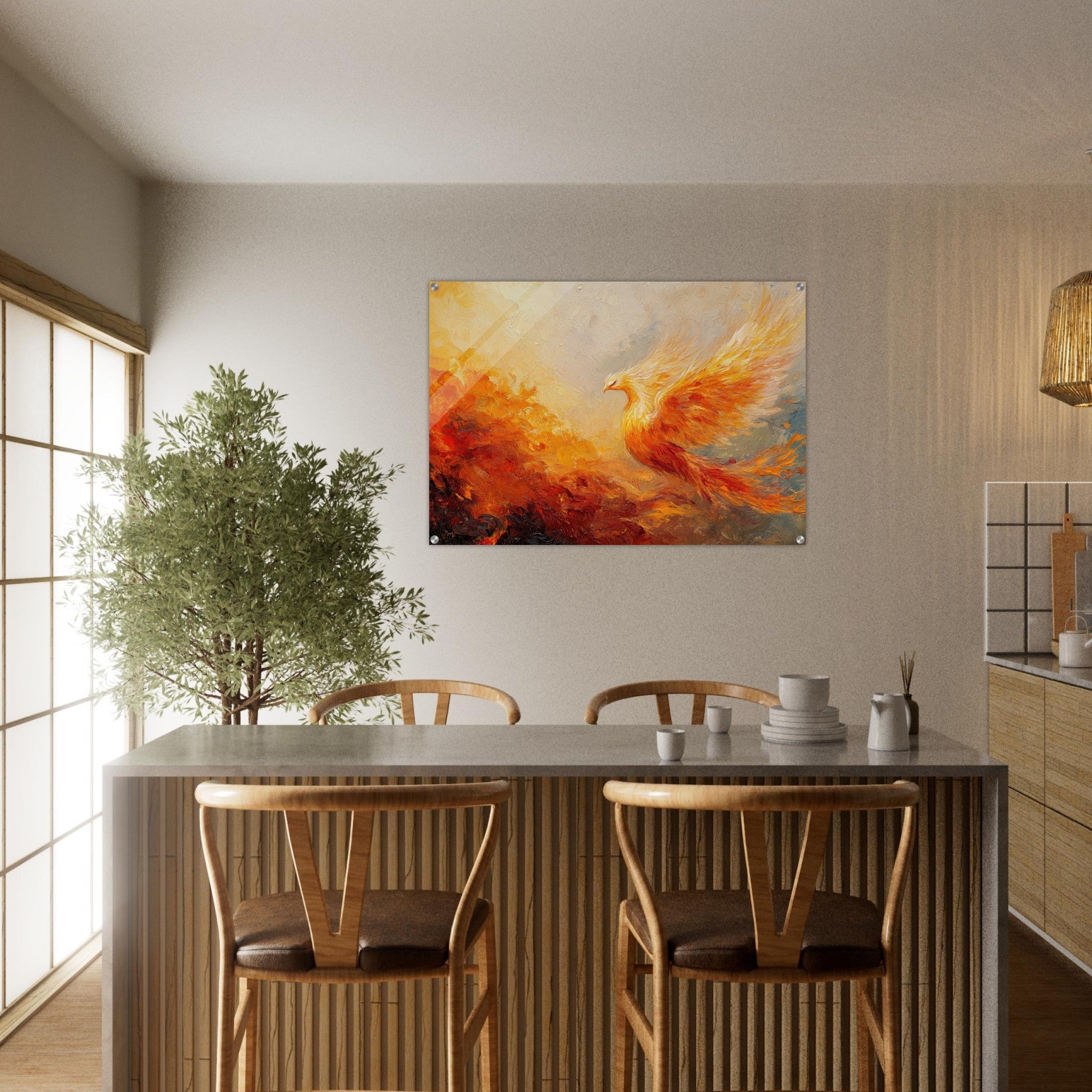 Acrylic Print Landscape - Impressionist Phoenix Rebirth Impressionism Did 2 - Shop Ai Art WebShop - Digital Art online Store