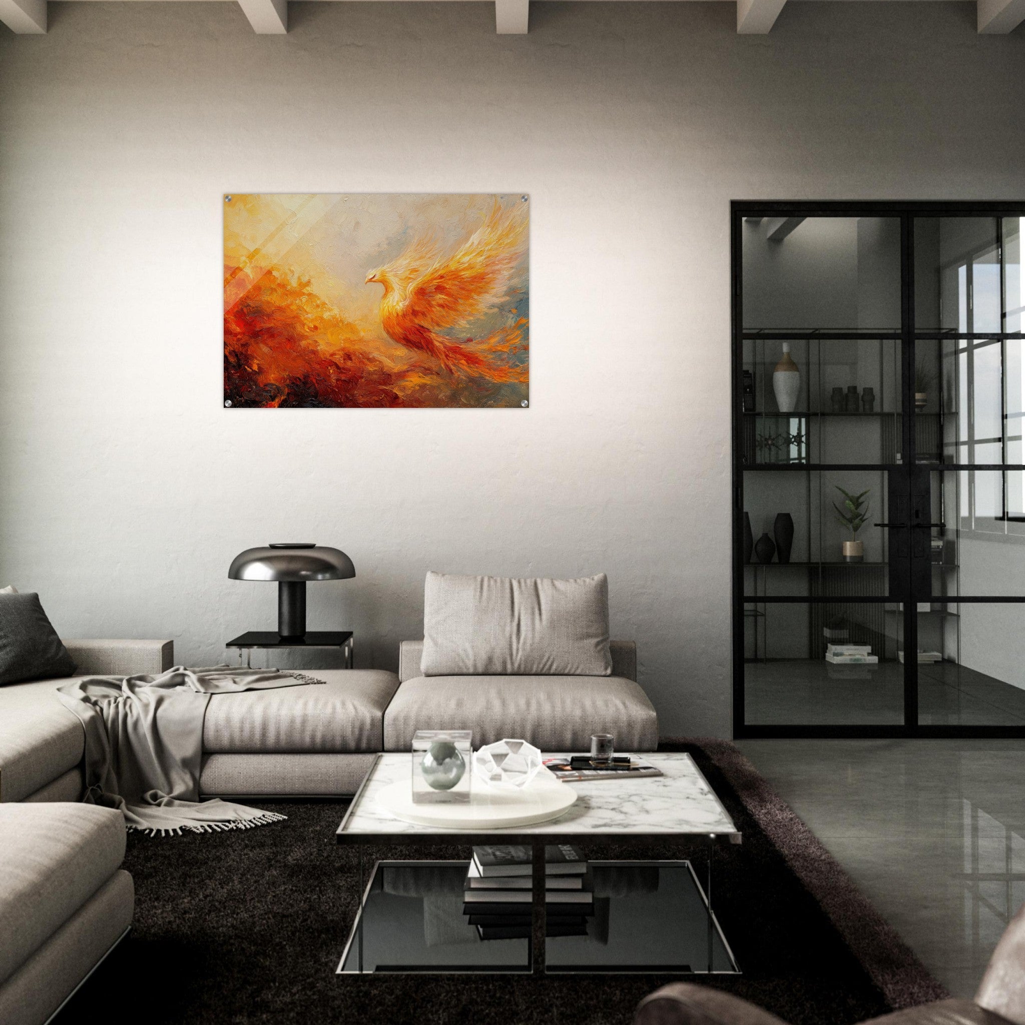 Acrylic Print Landscape - Impressionist Phoenix Rebirth Impressionism Did 2 - Shop Ai Art WebShop - Digital Art online Store