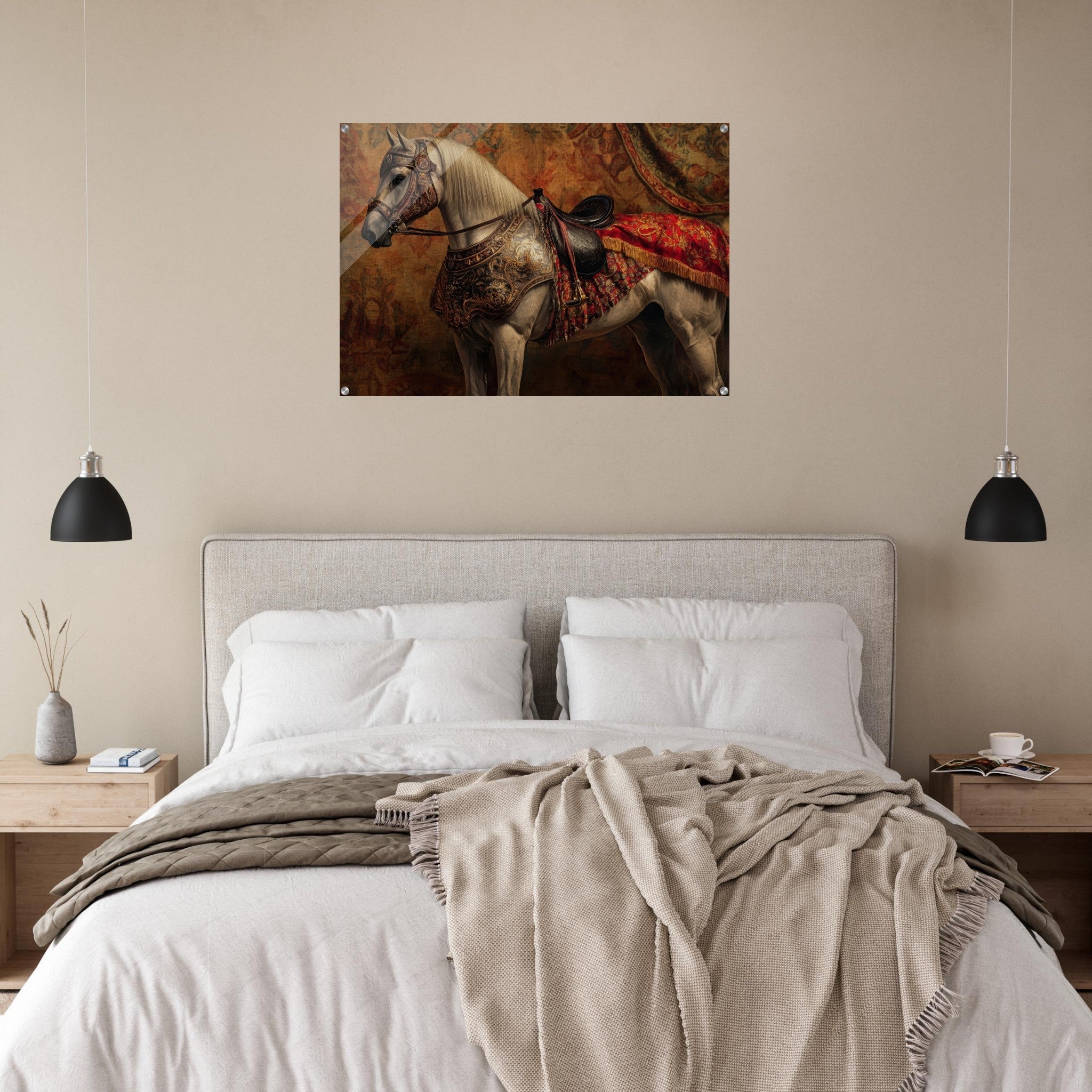 Acrylic Print Landscape - Renaissance Portrait of a Noble Horse A dignified 2 - Shop Ai Art WebShop - Digital Art online Store