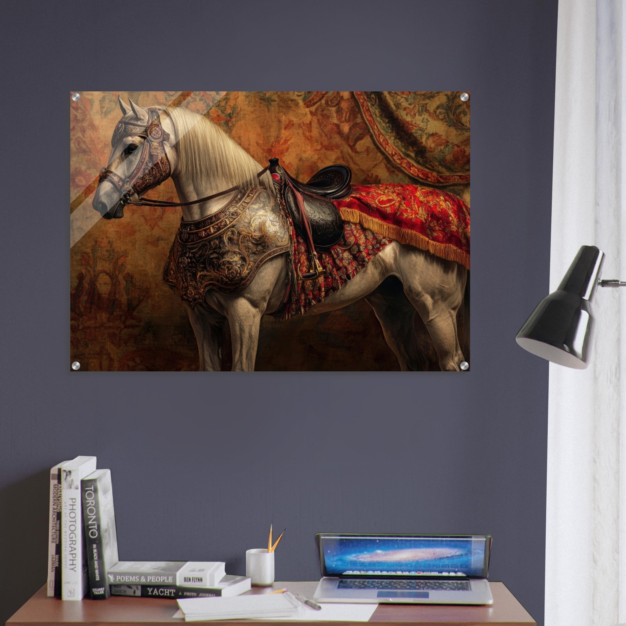 Acrylic Print Landscape - Renaissance Portrait of a Noble Horse A dignified 2 - Shop Ai Art WebShop - Digital Art online Store
