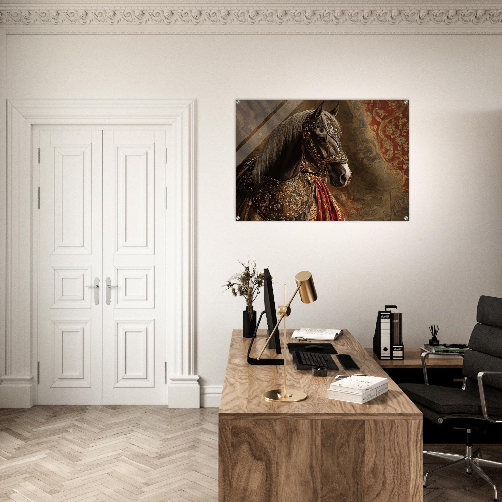 Acrylic Print Landscape - Renaissance Portrait of a Noble Horse A dignified - Shop Ai Art WebShop - Digital Art online Store