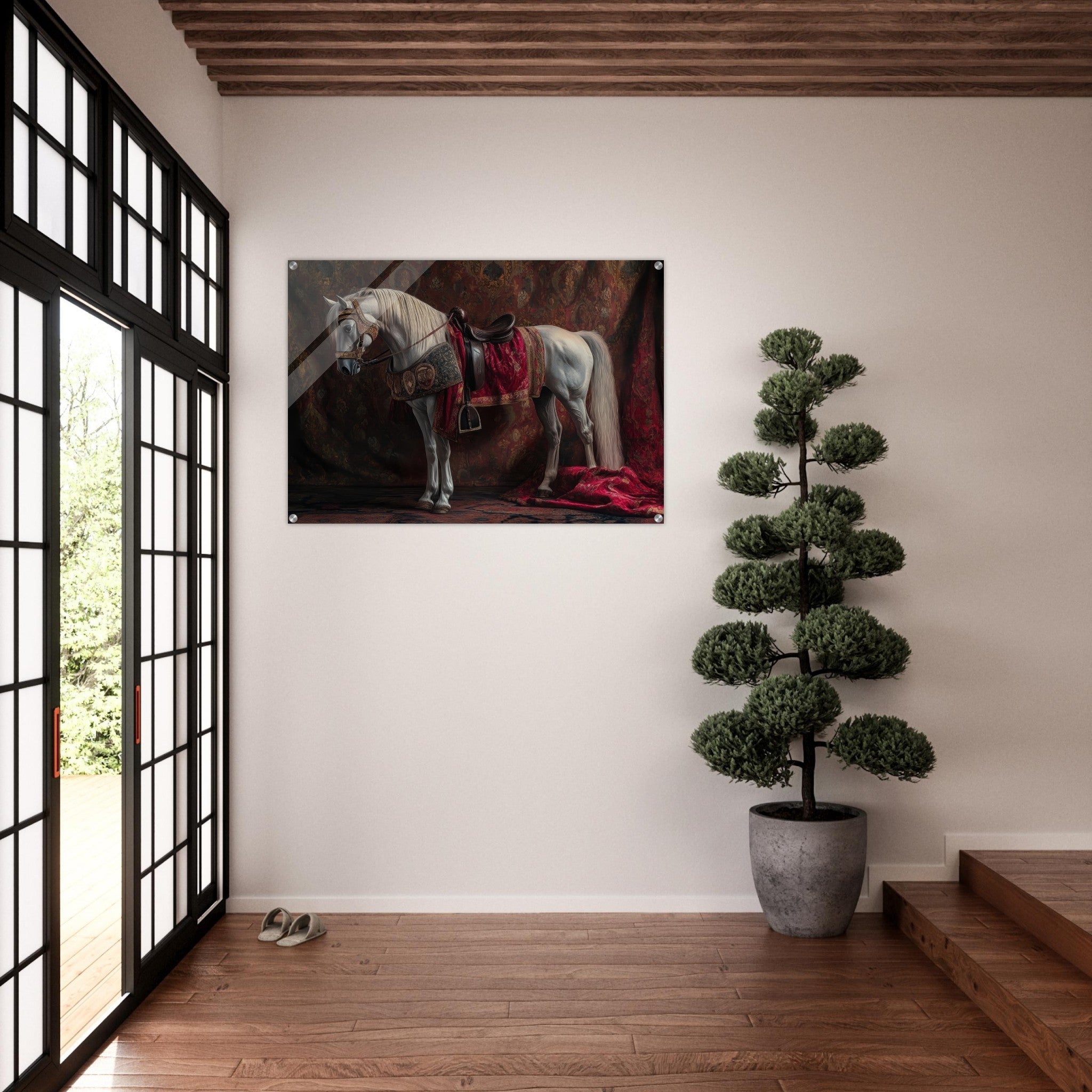 Acrylic Print Landscape - Renaissance Portrait of a Noble Horse A dignified 4 - Shop Ai Art WebShop - Digital Art online Store