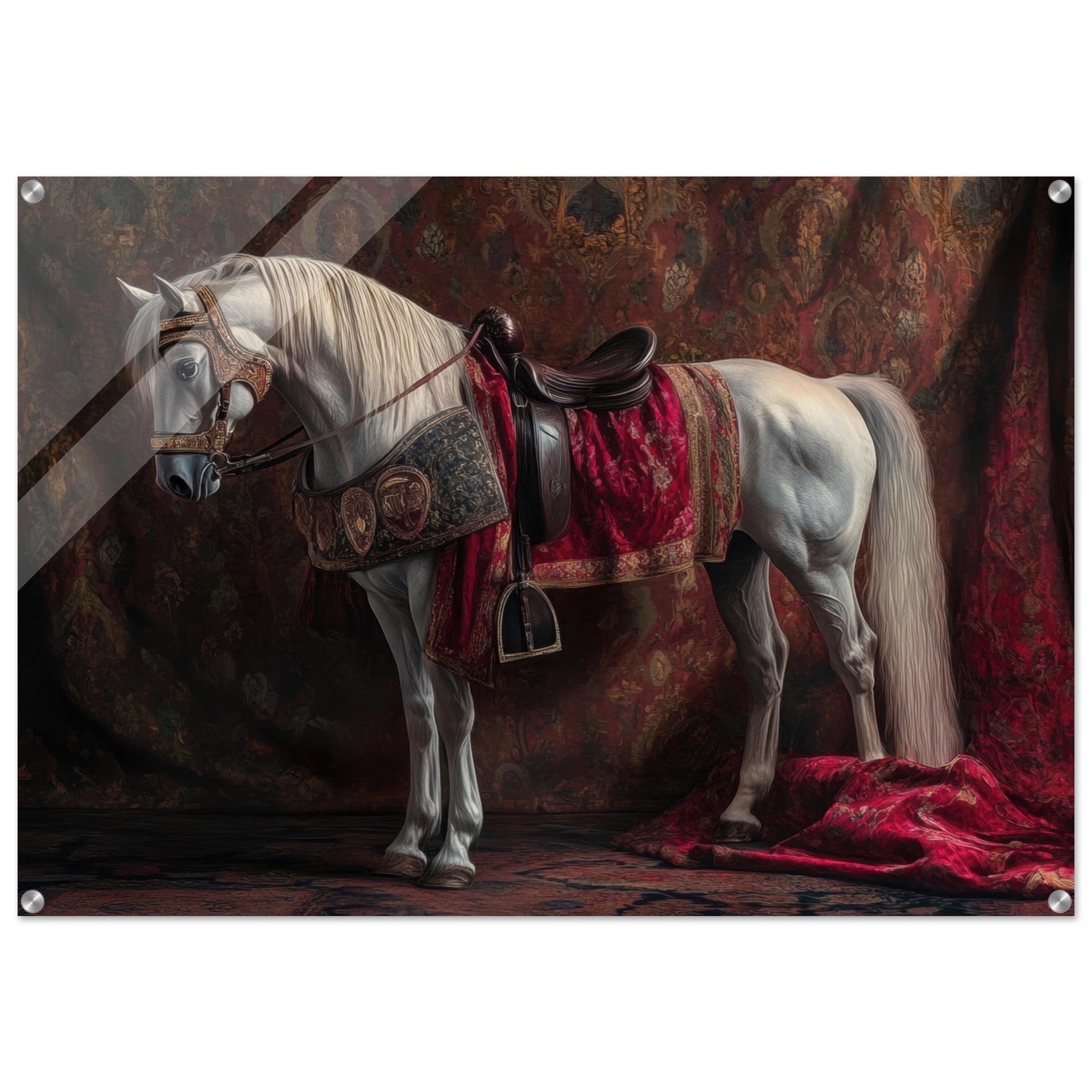 Acrylic Print Landscape - Renaissance Portrait of a Noble Horse A dignified 4 - Shop Ai Art WebShop - Digital Art online Store