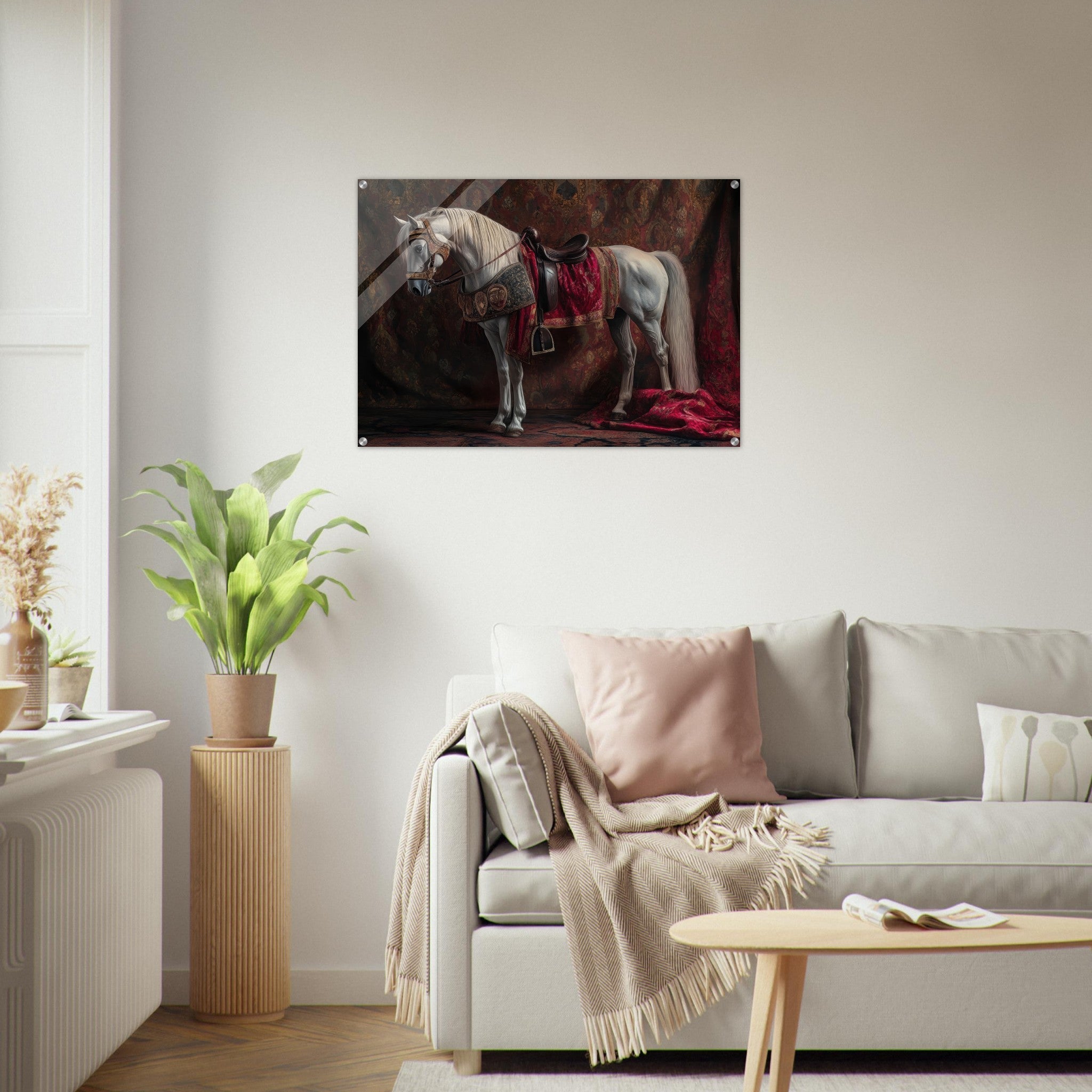 Acrylic Print Landscape - Renaissance Portrait of a Noble Horse A dignified 4 - Shop Ai Art WebShop - Digital Art online Store