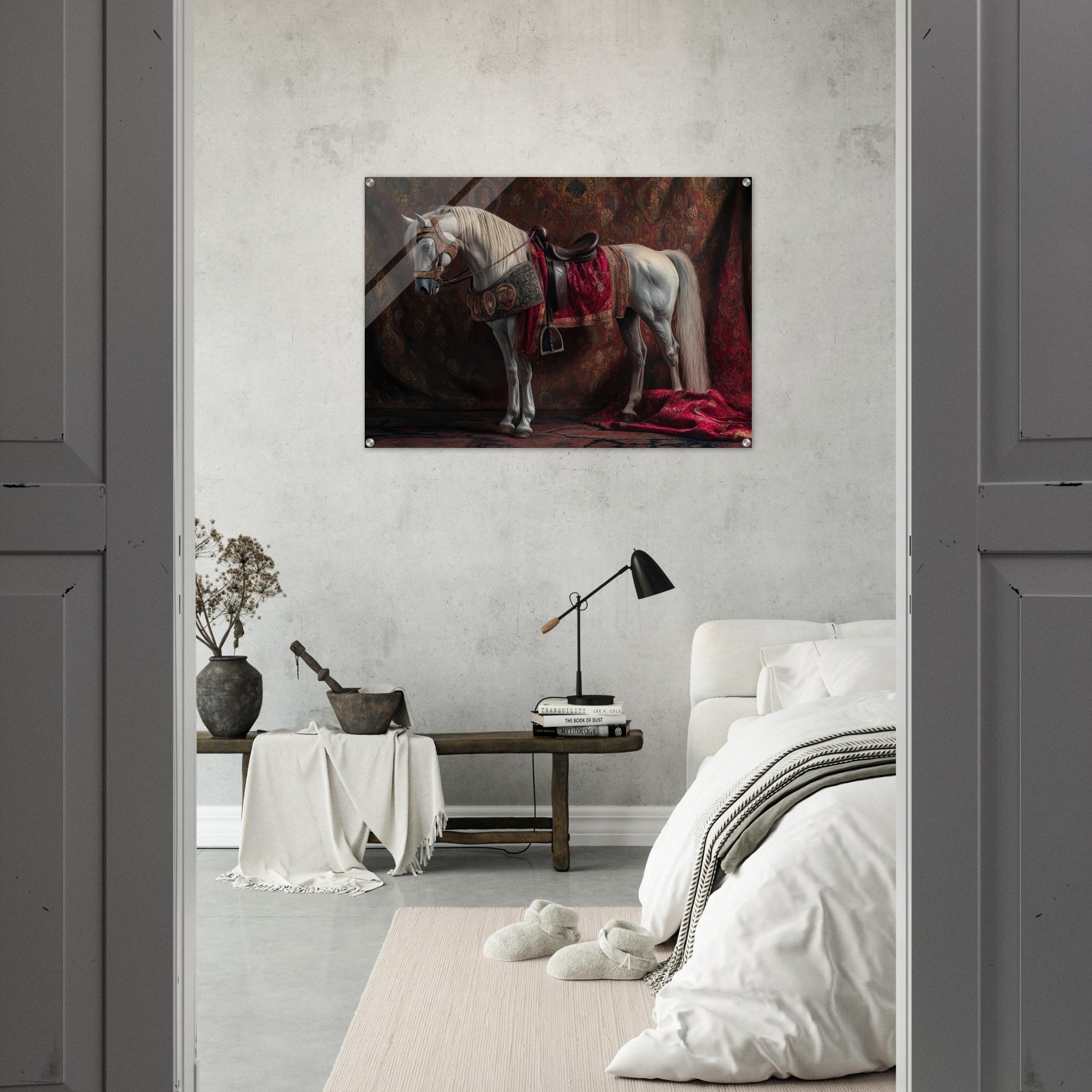 Acrylic Print Landscape - Renaissance Portrait of a Noble Horse A dignified 4 - Shop Ai Art WebShop - Digital Art online Store