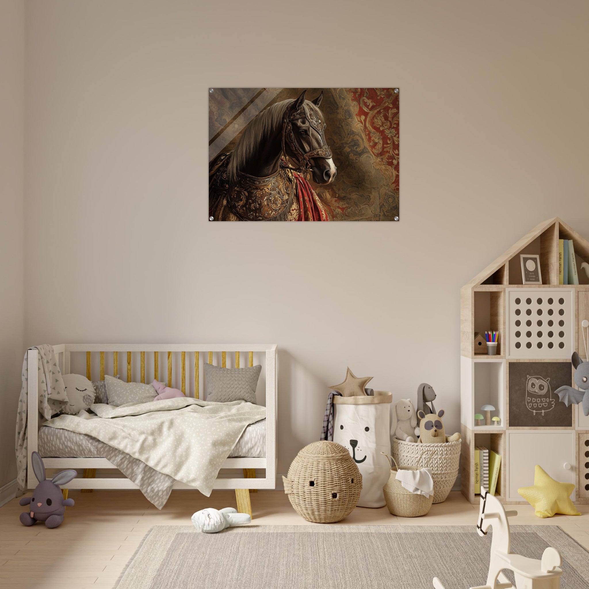 Acrylic Print Landscape - Renaissance Portrait of a Noble Horse A dignified - Shop Ai Art WebShop - Digital Art online Store