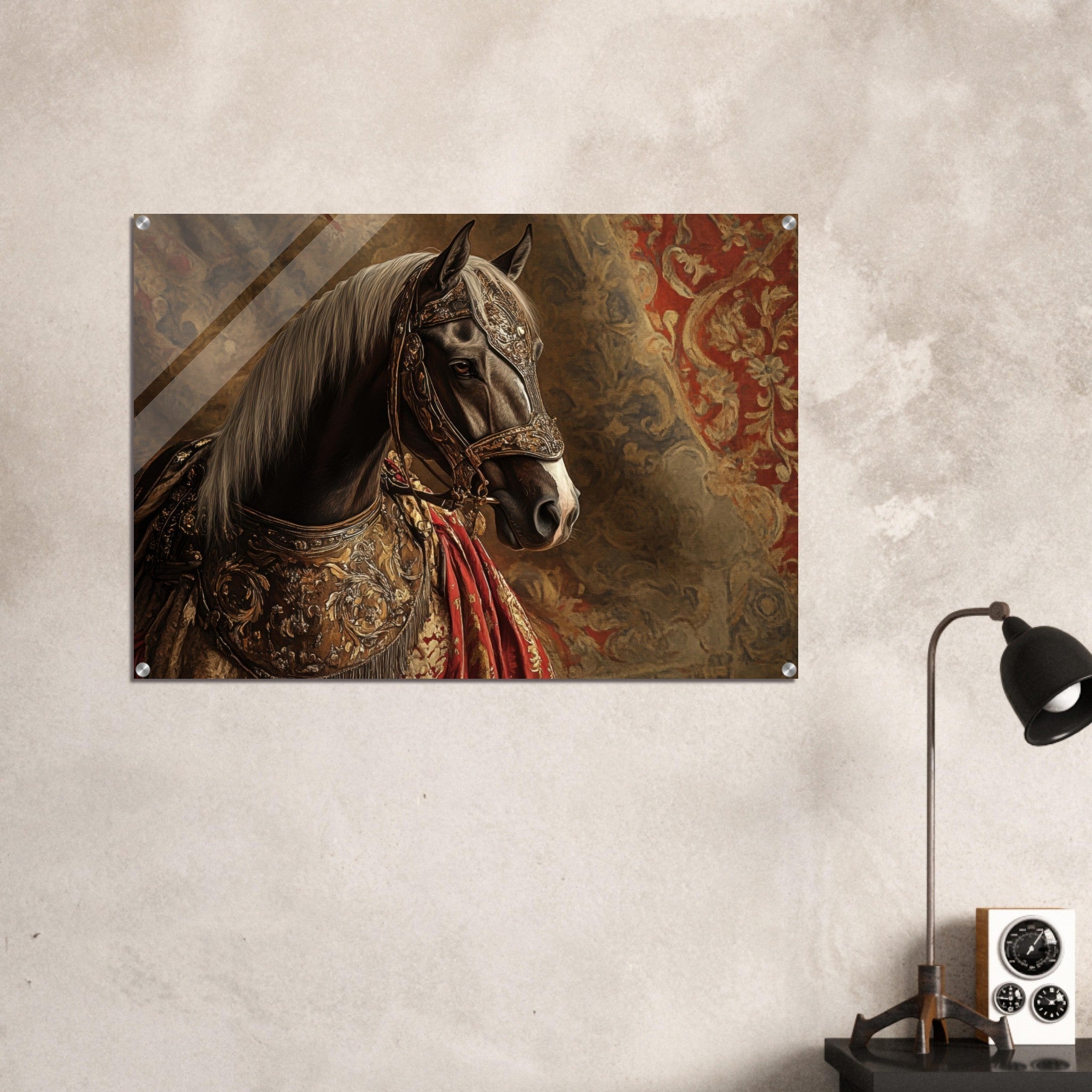 Acrylic Print Landscape - Renaissance Portrait of a Noble Horse A dignified - Shop Ai Art WebShop - Digital Art online Store