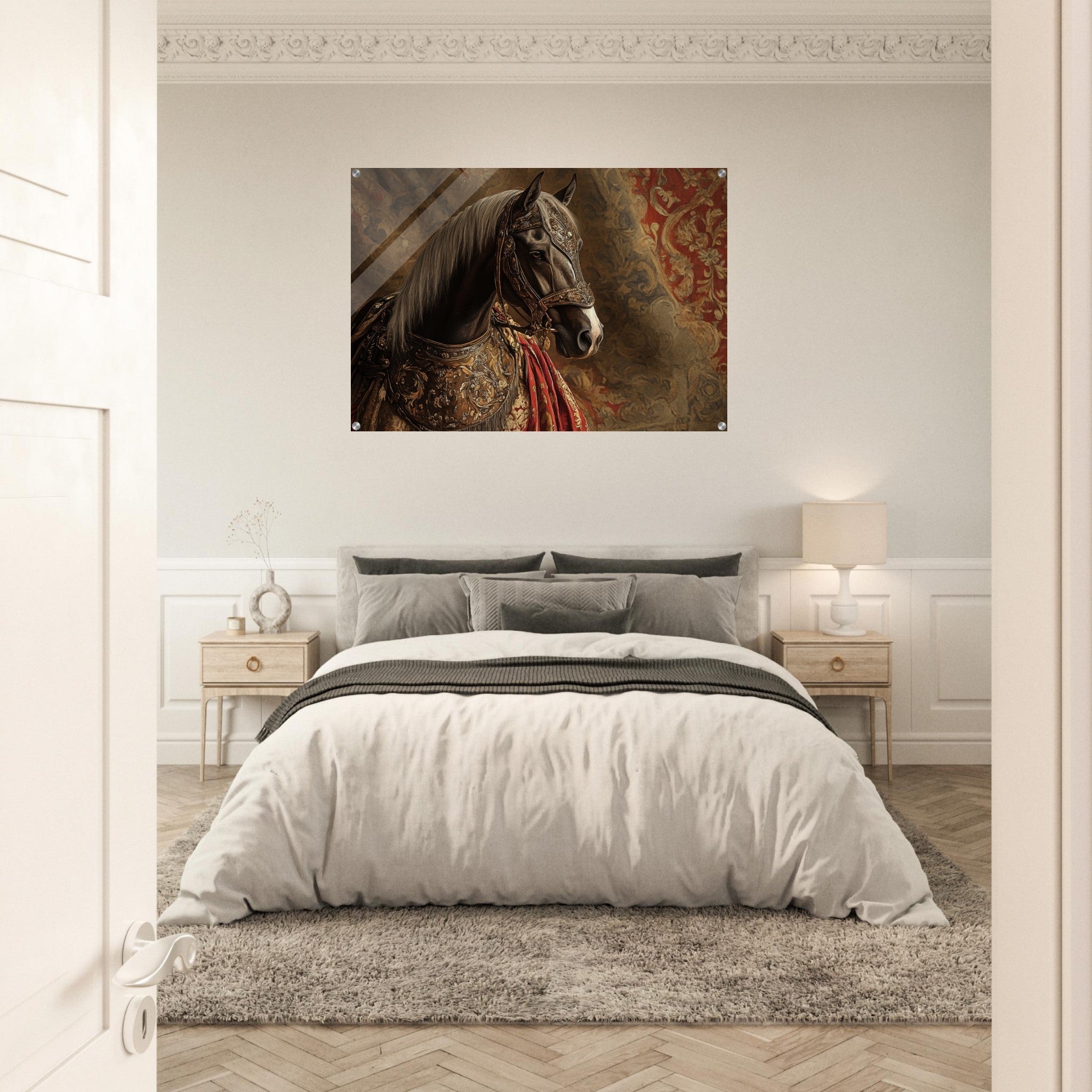 Acrylic Print Landscape - Renaissance Portrait of a Noble Horse A dignified - Shop Ai Art WebShop - Digital Art online Store