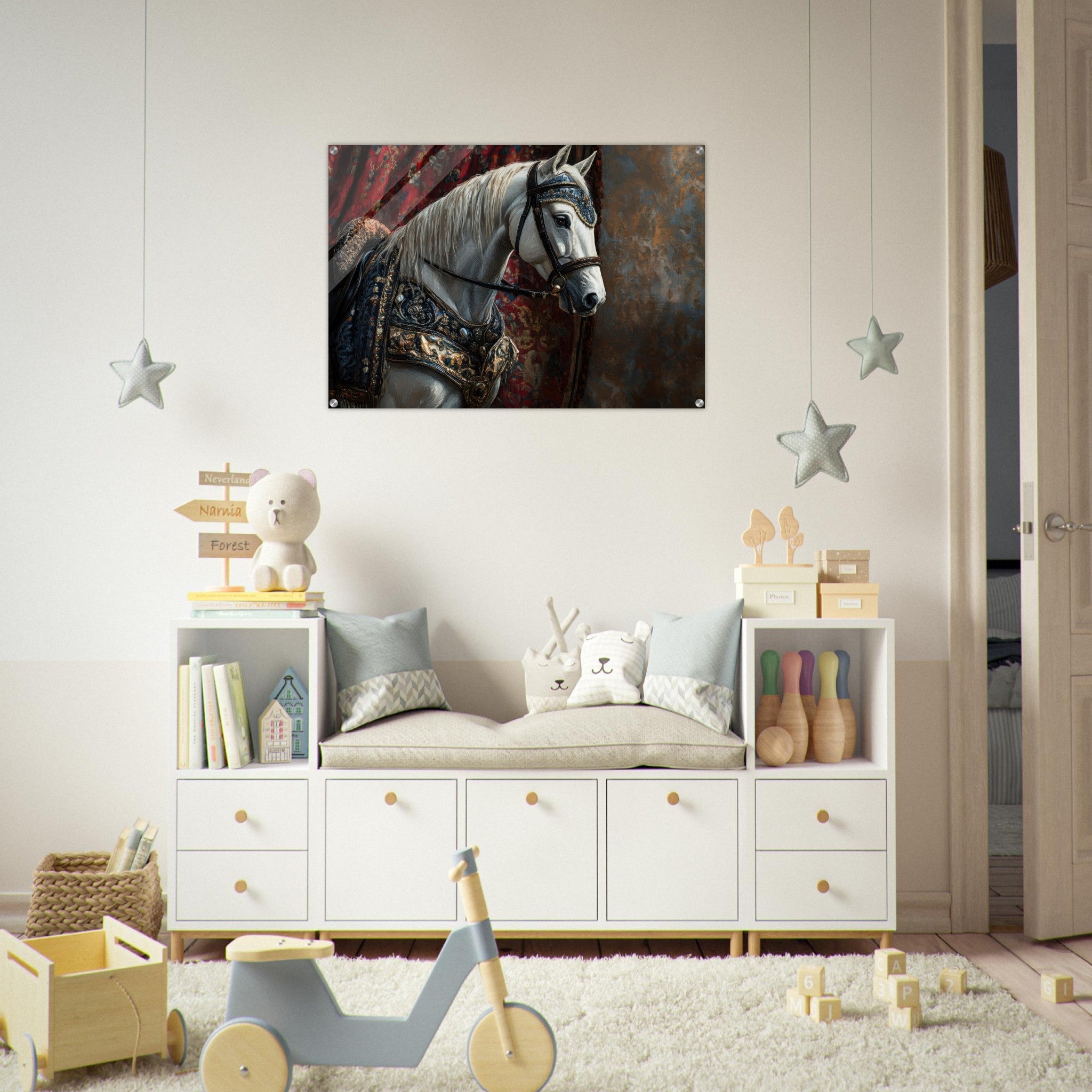 Acrylic Print Landscape - Renaissance Portrait of a Noble Horse A dignified 6 - Shop Ai Art WebShop - Digital Art online Store