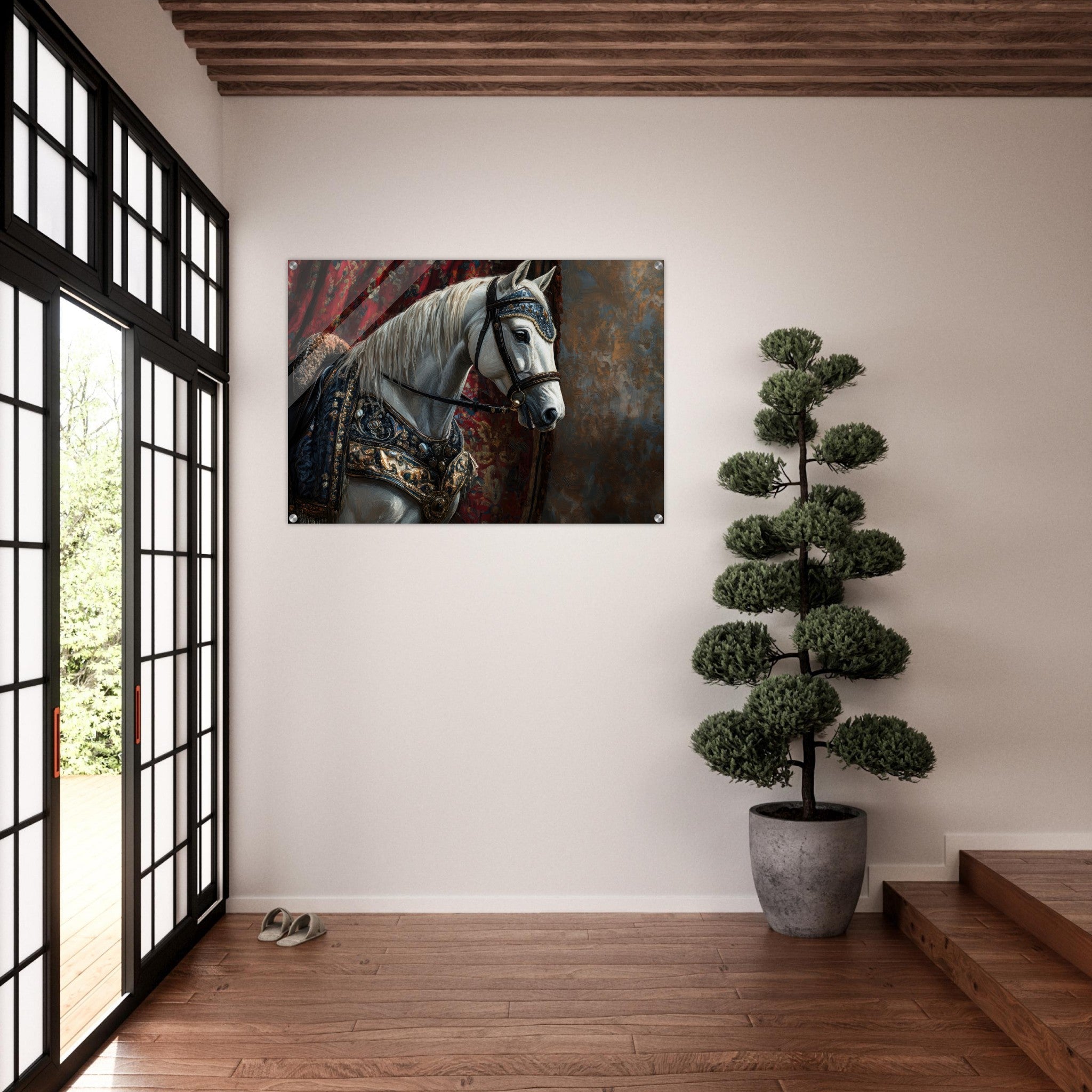 Acrylic Print Landscape - Renaissance Portrait of a Noble Horse A dignified 6 - Shop Ai Art WebShop - Digital Art online Store