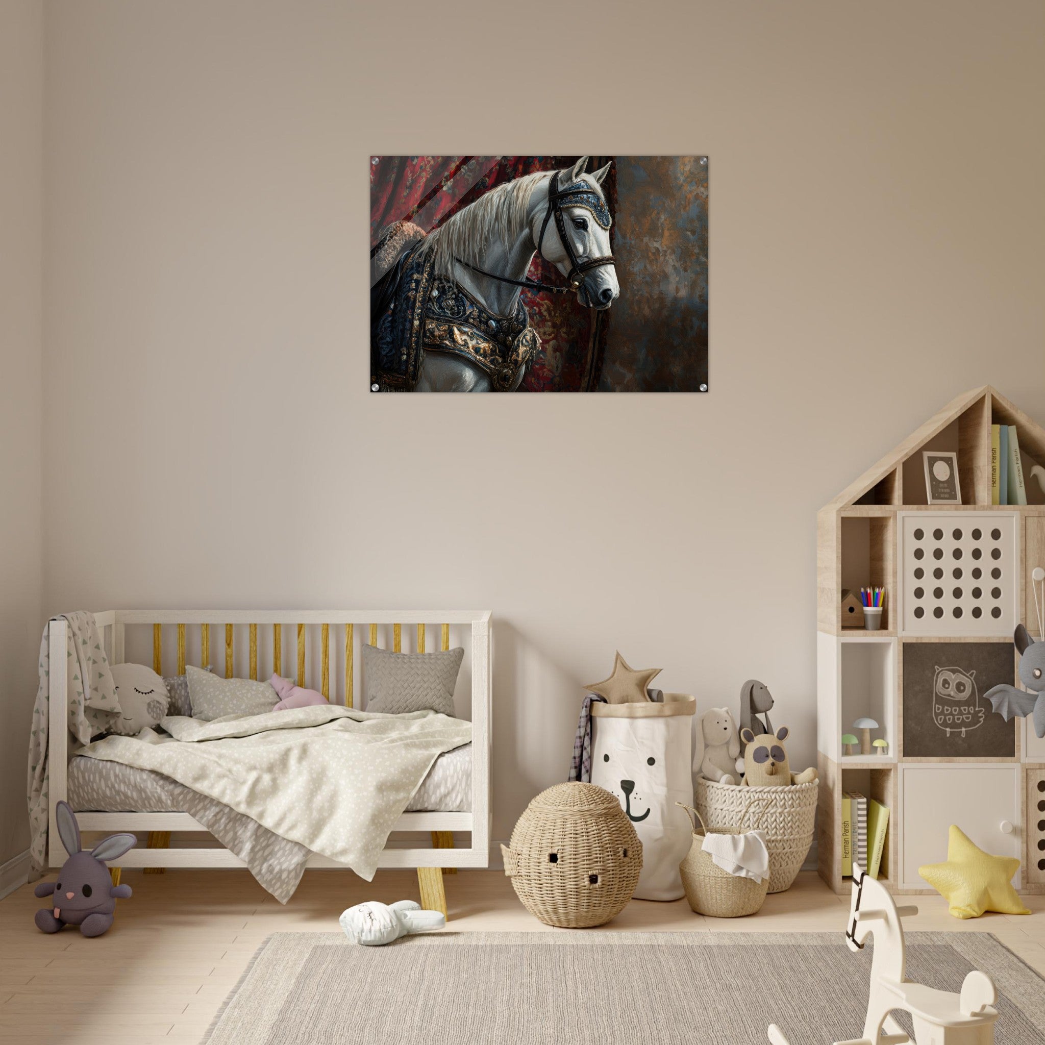 Acrylic Print Landscape - Renaissance Portrait of a Noble Horse A dignified 6 - Shop Ai Art WebShop - Digital Art online Store