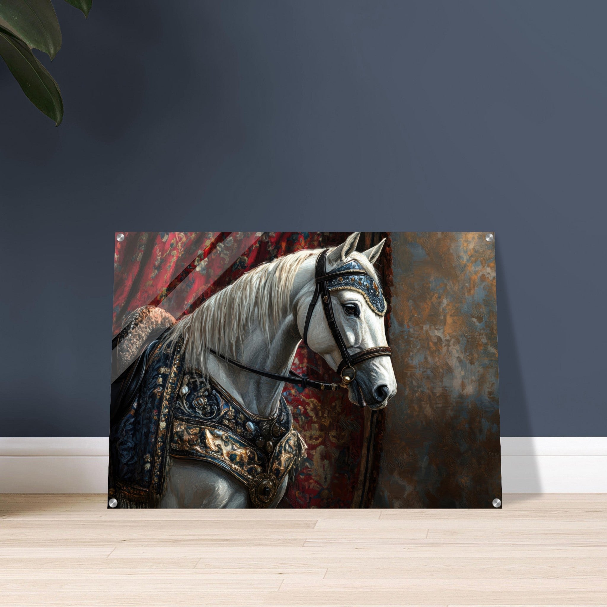 Acrylic Print Landscape - Renaissance Portrait of a Noble Horse A dignified 6 - Shop Ai Art WebShop - Digital Art online Store