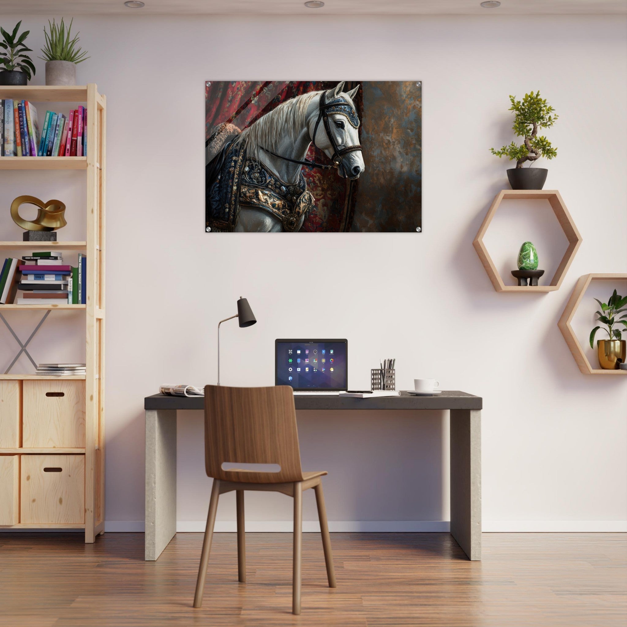 Acrylic Print Landscape - Renaissance Portrait of a Noble Horse A dignified 6 - Shop Ai Art WebShop - Digital Art online Store