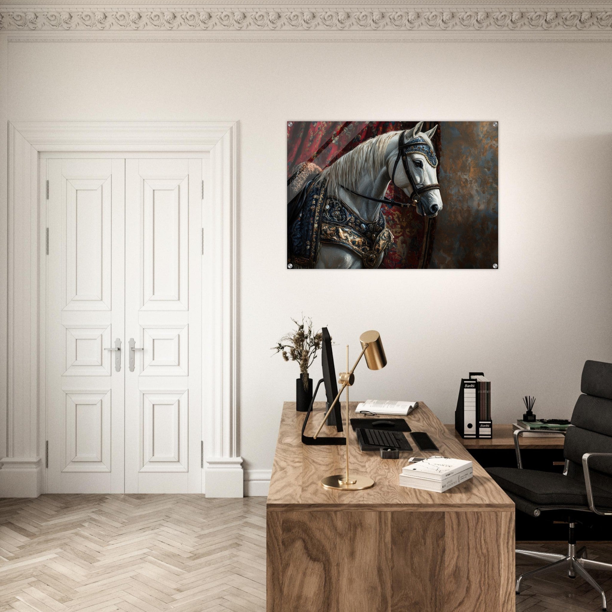 Acrylic Print Landscape - Renaissance Portrait of a Noble Horse A dignified 6 - Shop Ai Art WebShop - Digital Art online Store