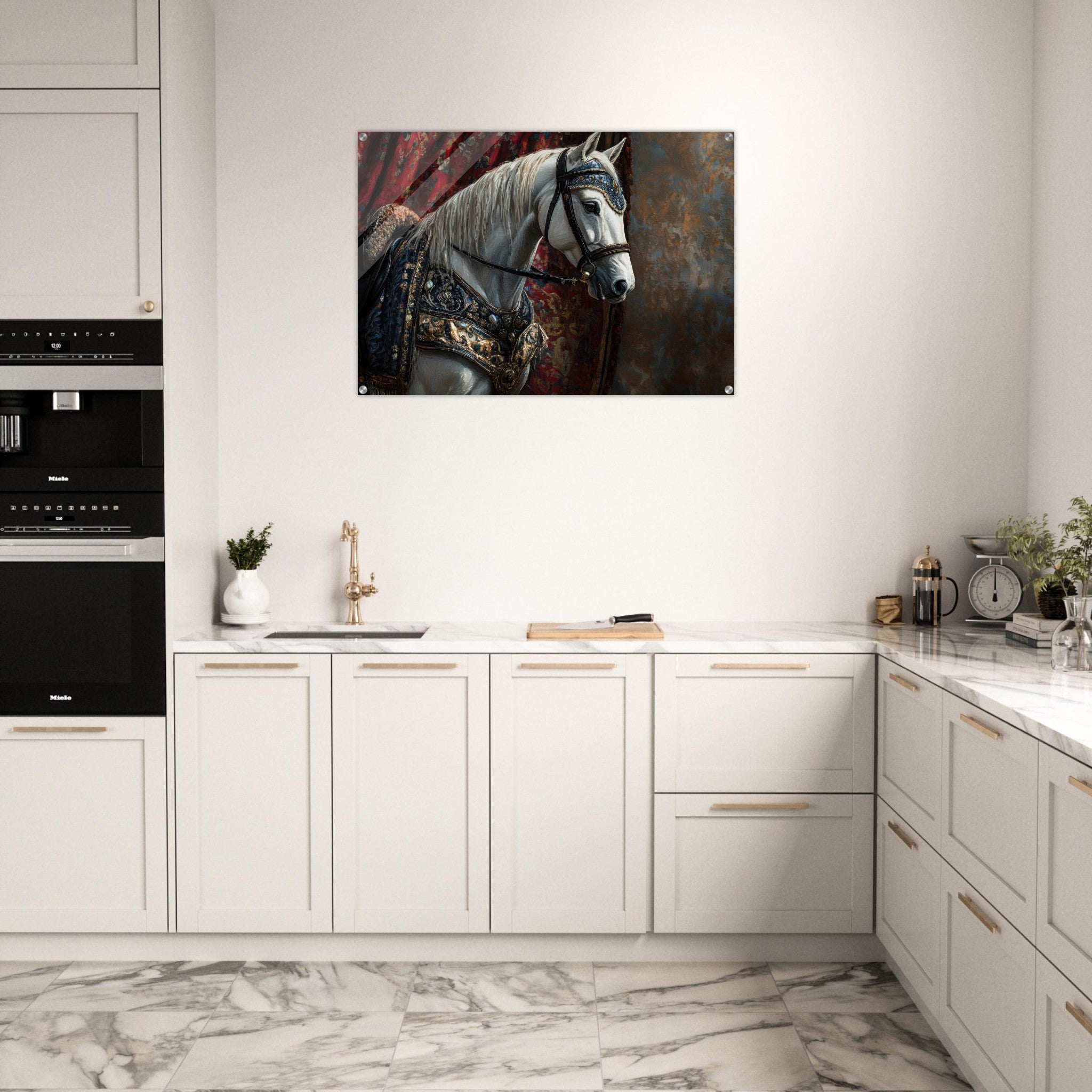 Acrylic Print Landscape - Renaissance Portrait of a Noble Horse A dignified 6 - Shop Ai Art WebShop - Digital Art online Store