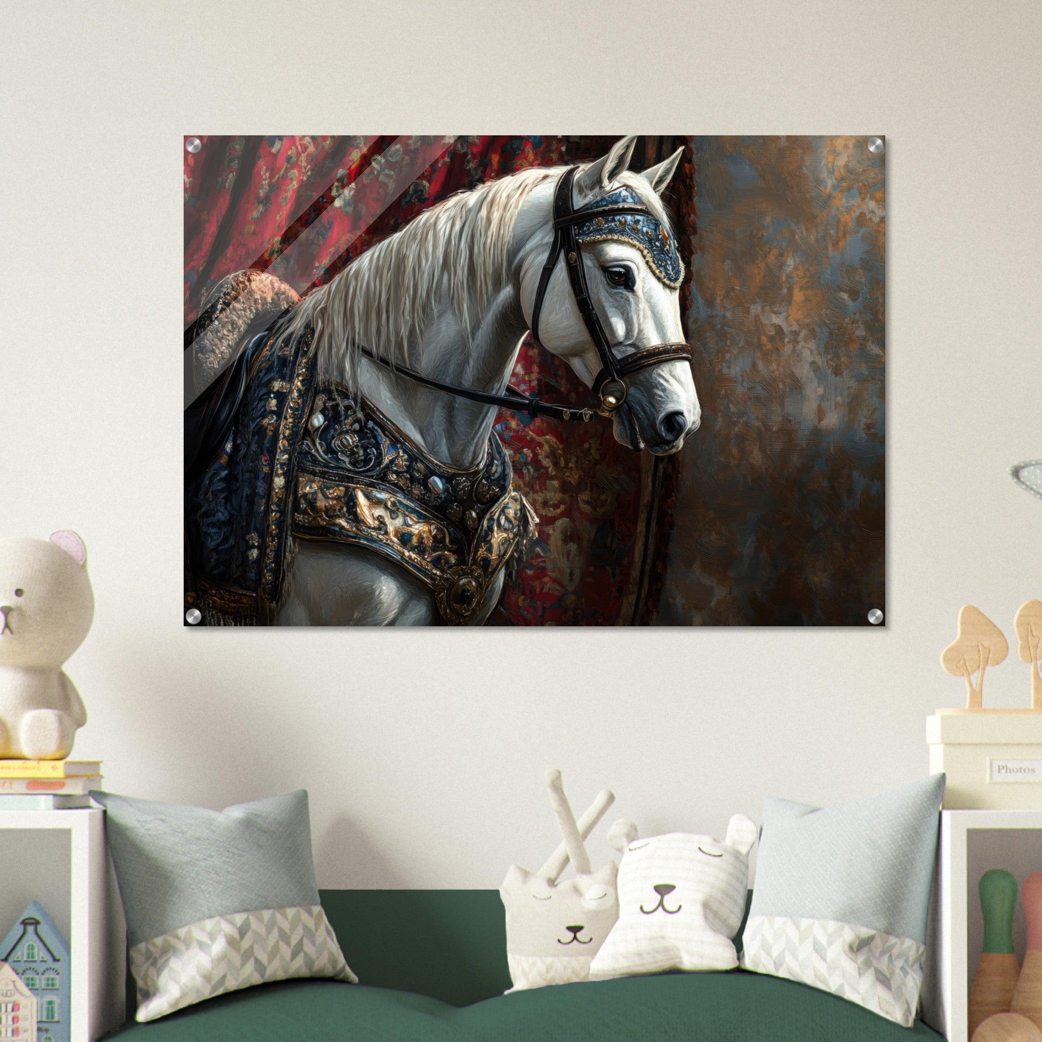 Acrylic Print Landscape - Renaissance Portrait of a Noble Horse A dignified 6 - Shop Ai Art WebShop - Digital Art online Store