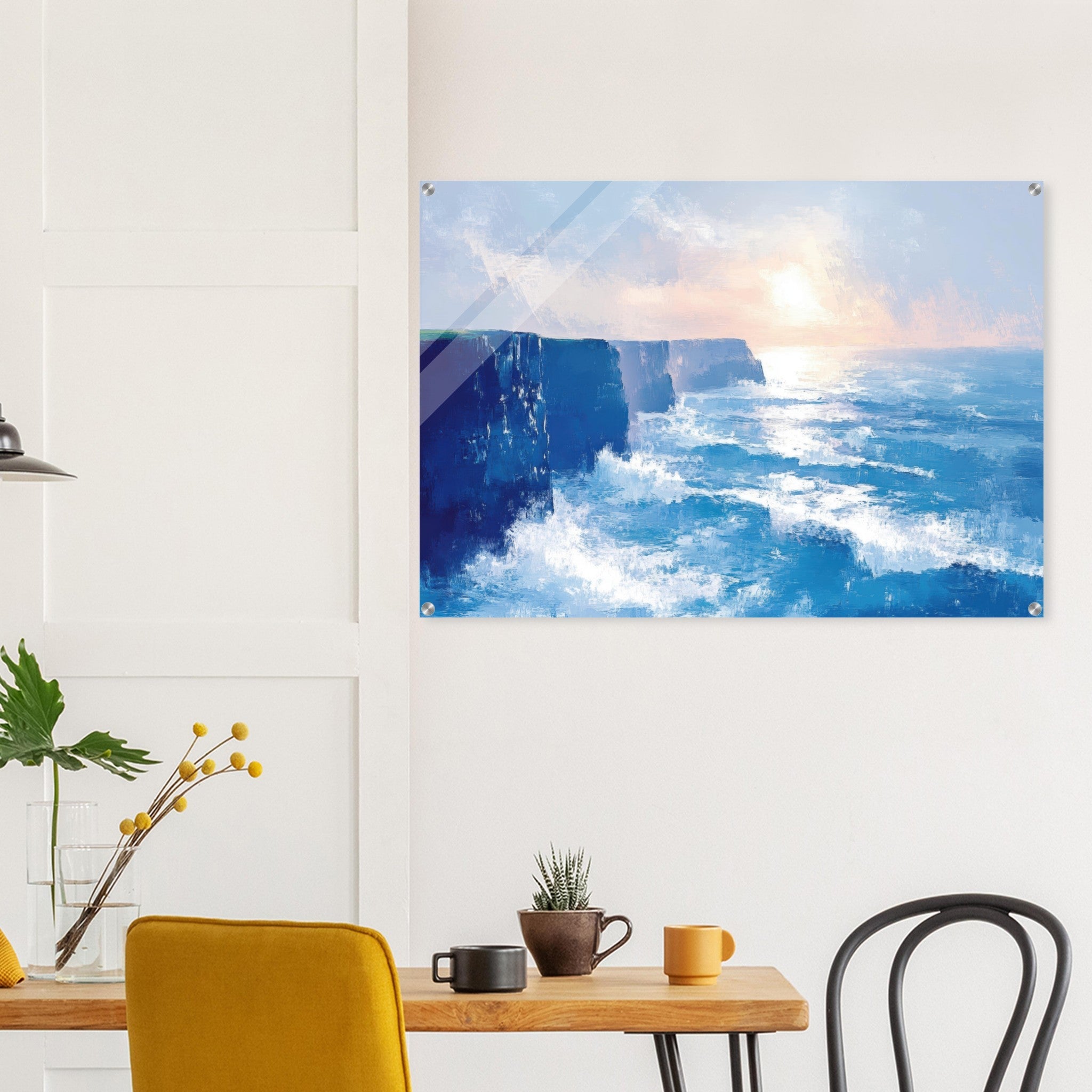 Acrylic Print Landscape - Seaside Cliff at Sunrise A breathtaking Empress 2 - Shop Ai Art WebShop - Digital Art online Store