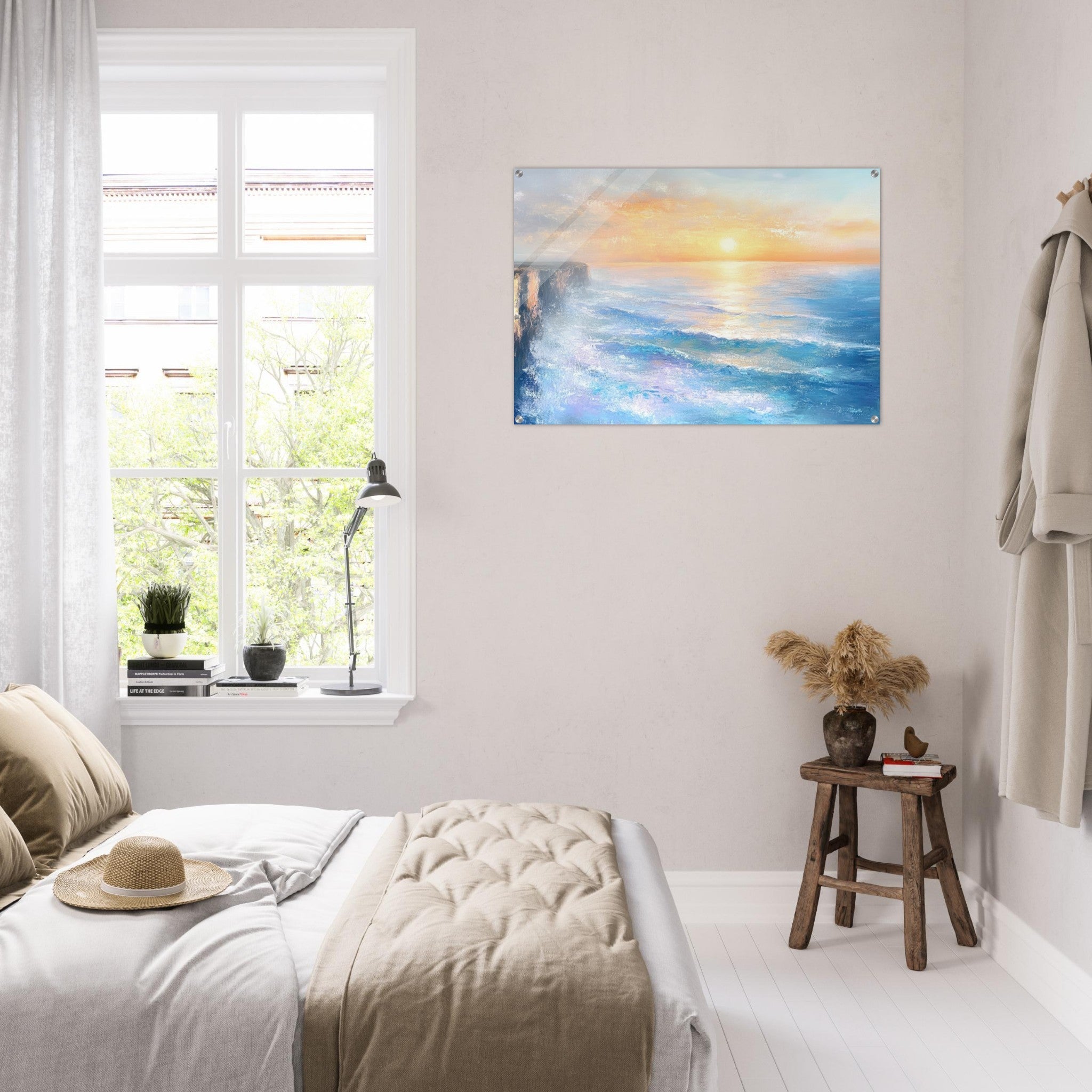 Acrylic Print Landscape - Seaside Cliff at Sunrise A breathtaking Empress - Shop Ai Art WebShop - Digital Art online Store