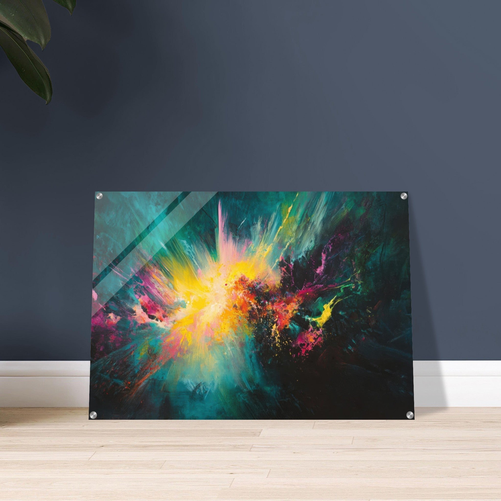 Acrylic Print Landscape - Spectral Dissonance Razor - sharp angular forms - Shop Ai Art WebShop - Digital Art online Store