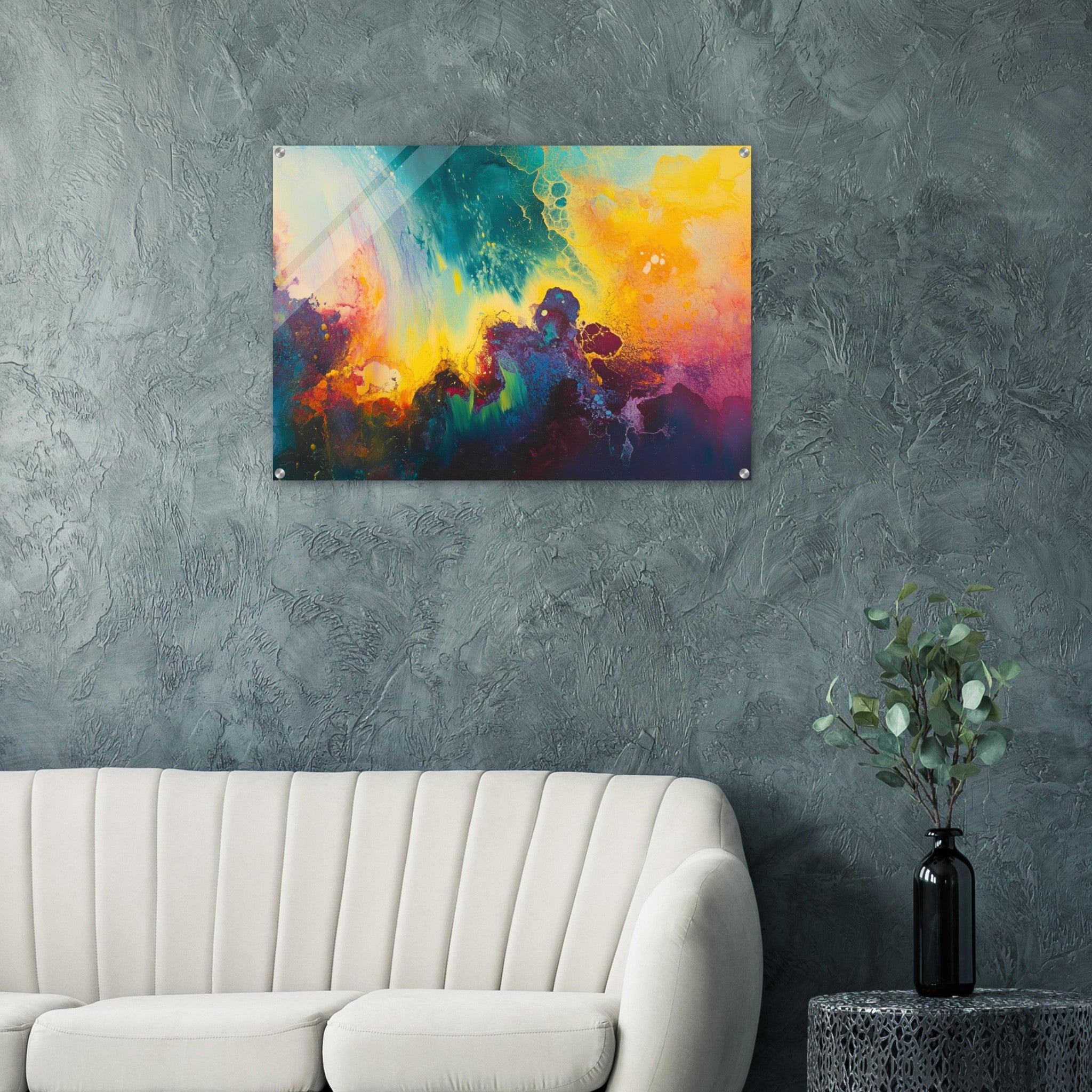 Acrylic Print Landscape - Spectral Dissonance Razor - sharp angular forms 3 - Shop Ai Art WebShop - Digital Art online Store