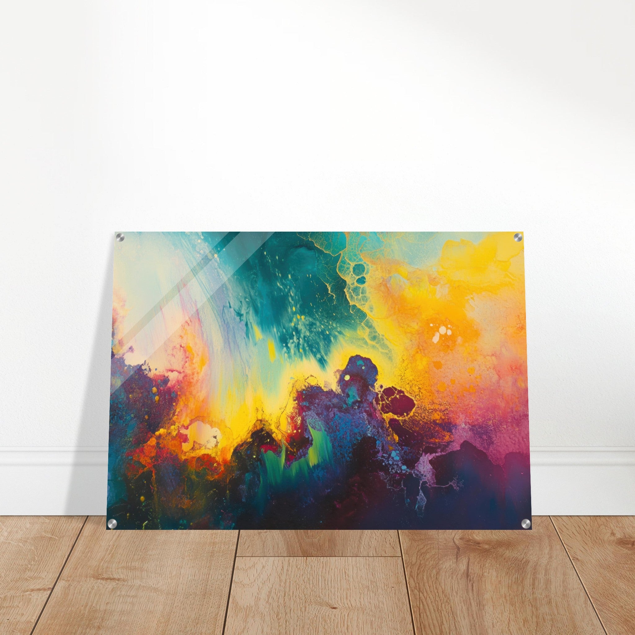 Acrylic Print Landscape - Spectral Dissonance Razor - sharp angular forms 3 - Shop Ai Art WebShop - Digital Art online Store
