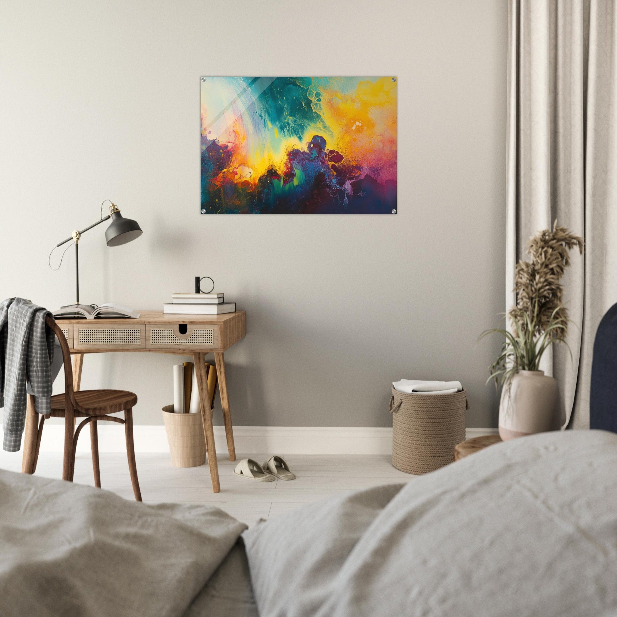 Acrylic Print Landscape - Spectral Dissonance Razor - sharp angular forms 3 - Shop Ai Art WebShop - Digital Art online Store