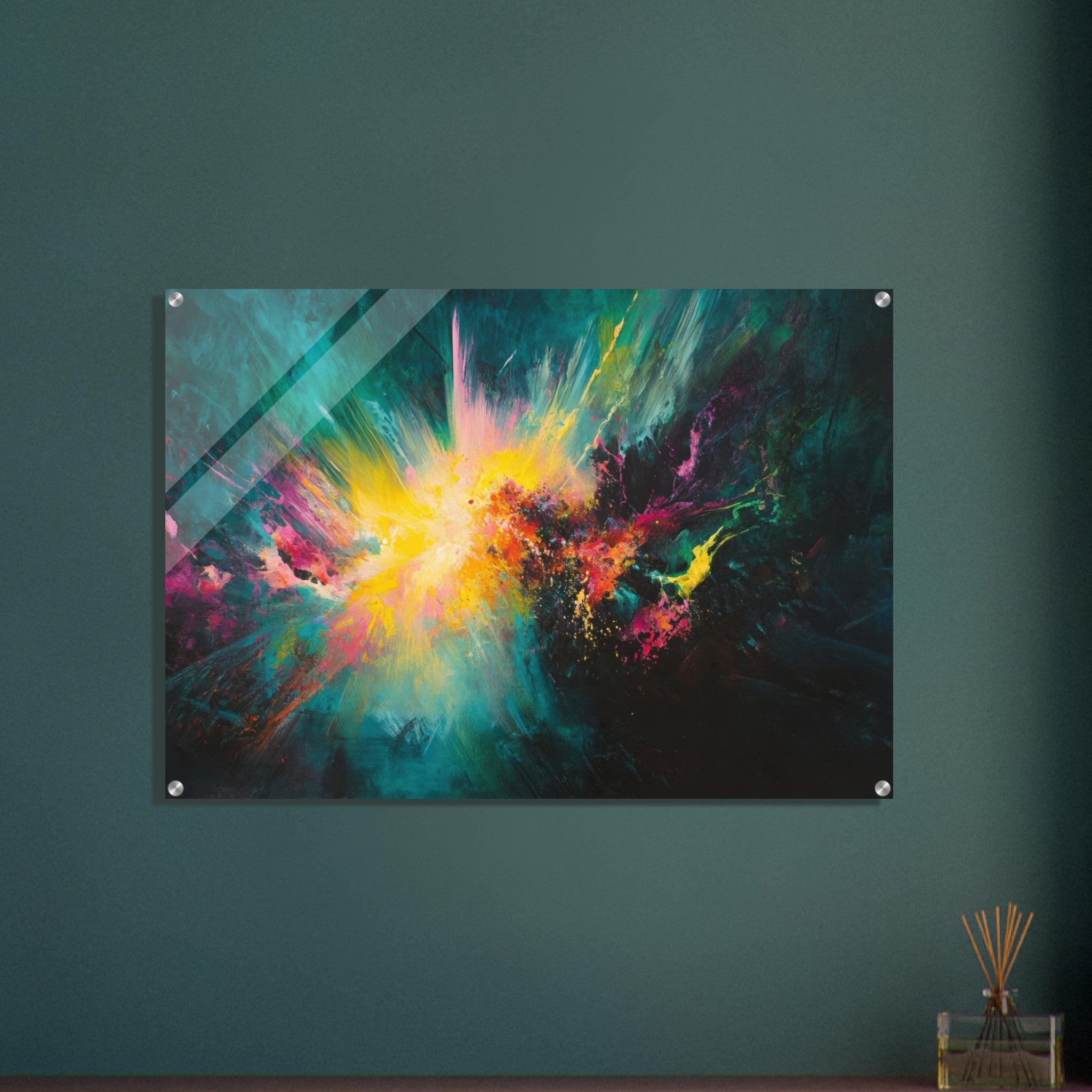 Acrylic Print Landscape - Spectral Dissonance Razor - sharp angular forms - Shop Ai Art WebShop - Digital Art online Store