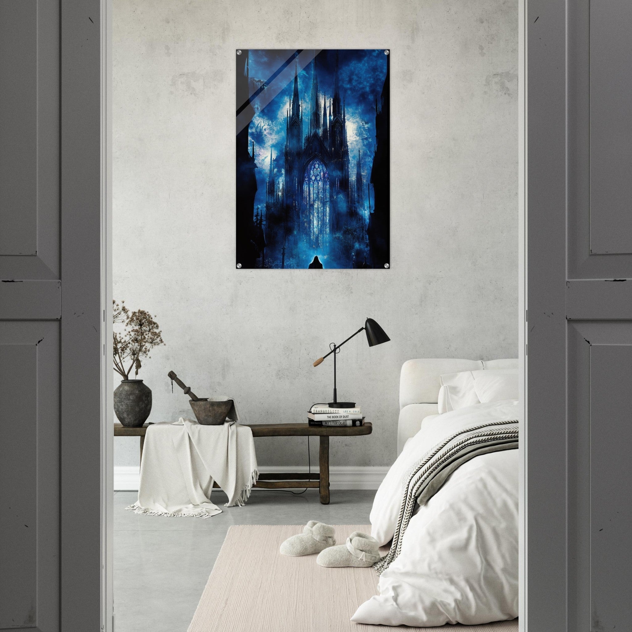 Acrylic Print Portrait - Gothic Cathedral of Lost Magic A haunting Gothic - Shop Ai Art WebShop - Digital Art online Store
