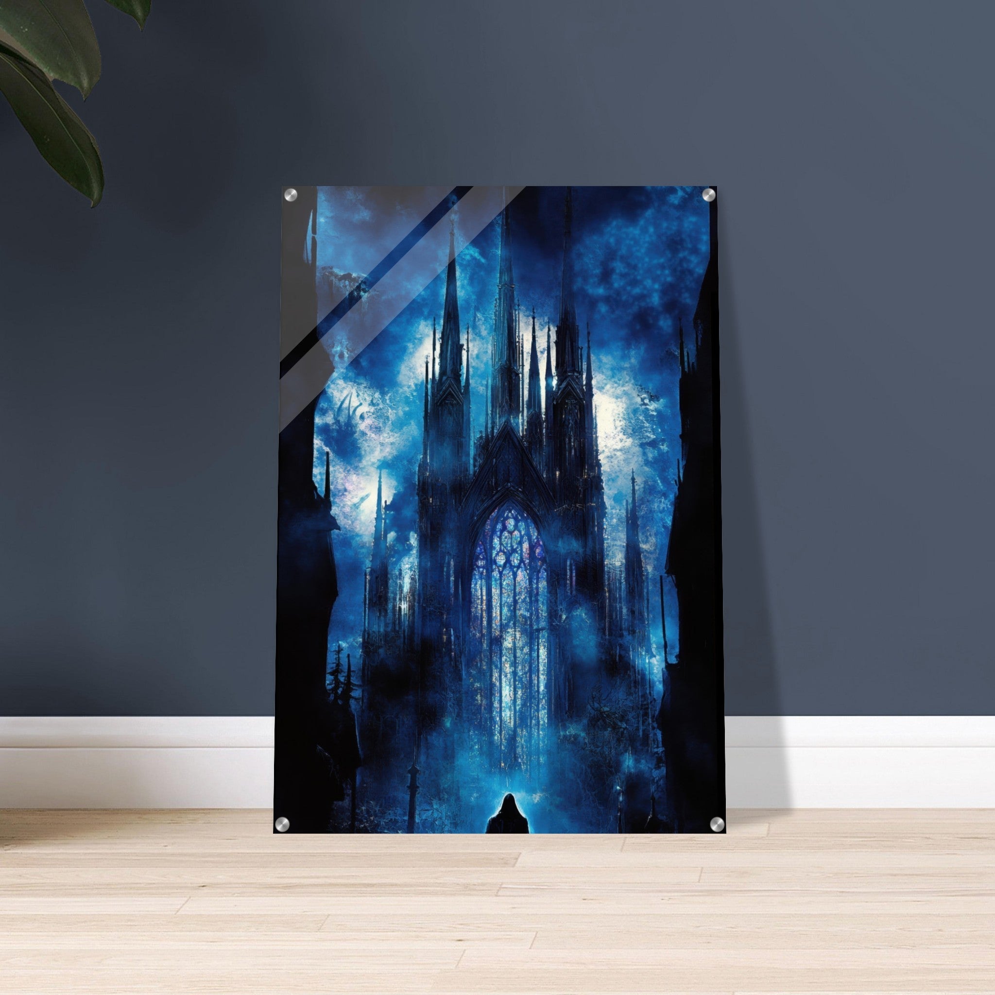 Acrylic Print Portrait - Gothic Cathedral of Lost Magic A haunting Gothic - Shop Ai Art WebShop - Digital Art online Store