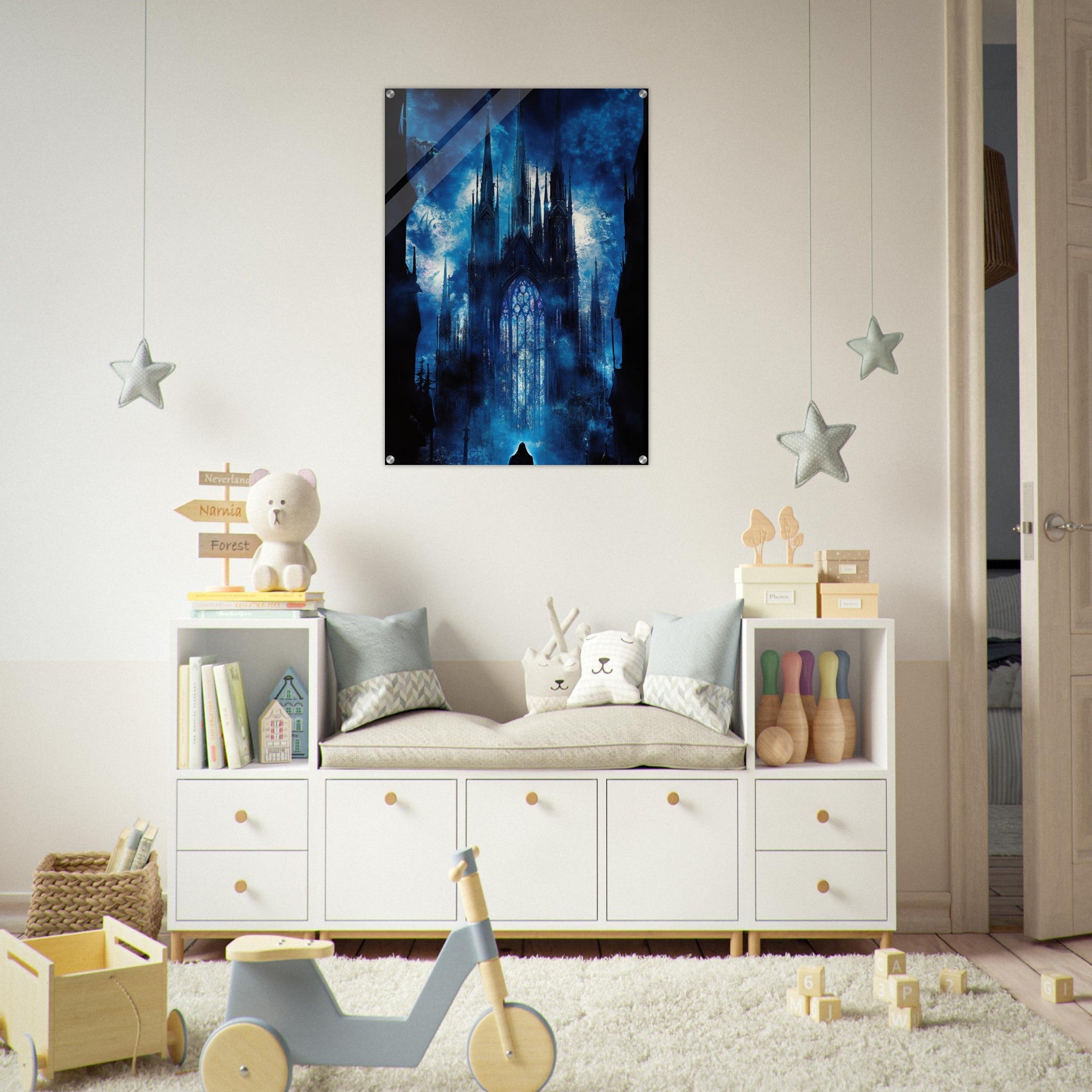 Acrylic Print Portrait - Gothic Cathedral of Lost Magic A haunting Gothic - Shop Ai Art WebShop - Digital Art online Store