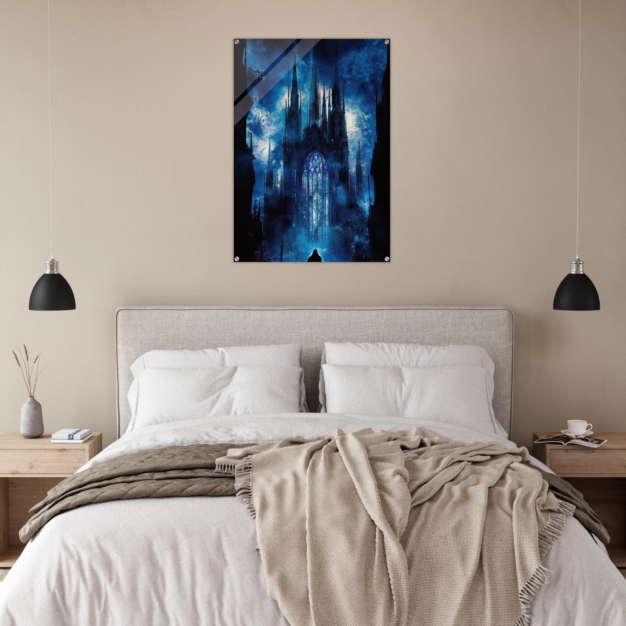 Acrylic Print Portrait - Gothic Cathedral of Lost Magic A haunting Gothic - Shop Ai Art WebShop - Digital Art online Store