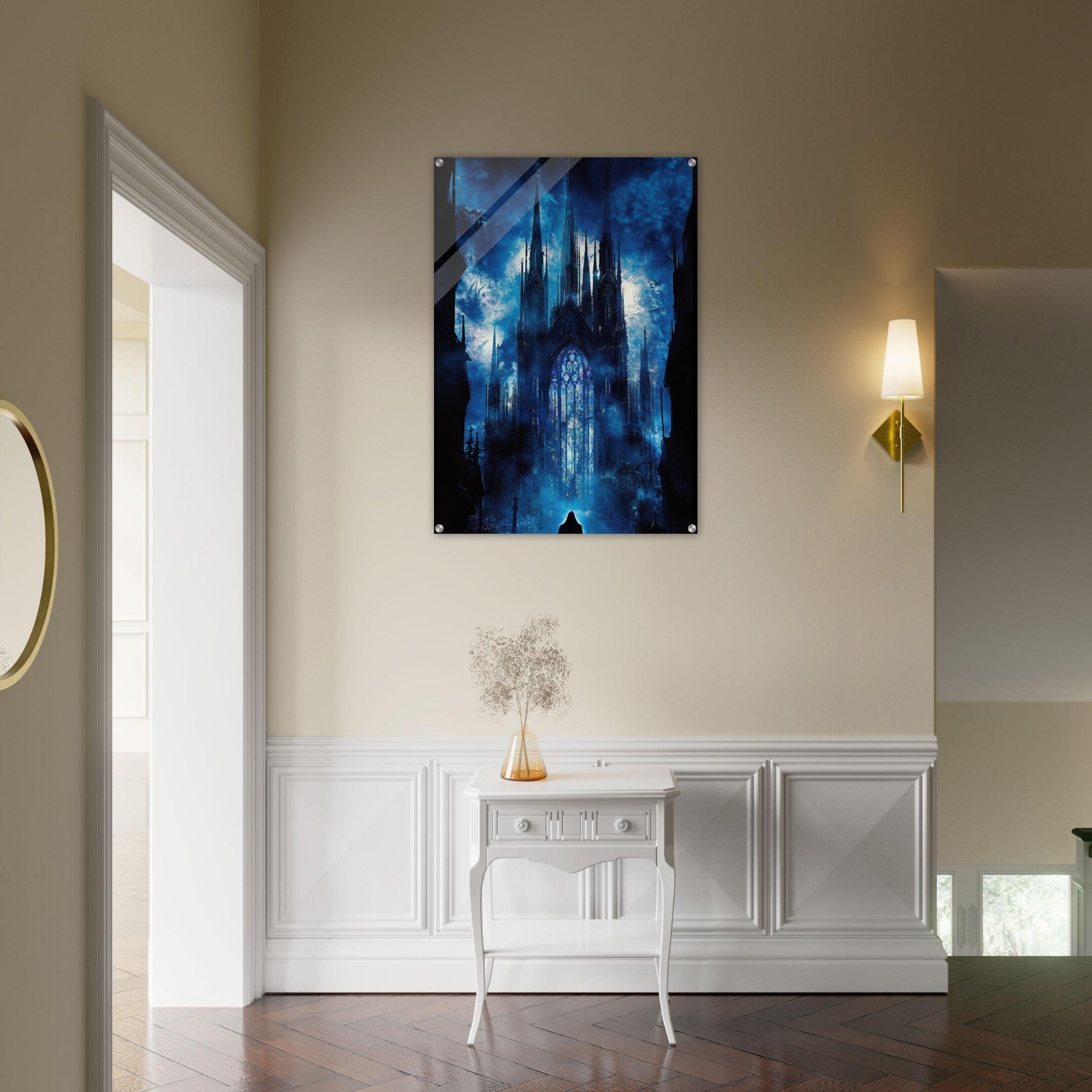 Acrylic Print Portrait - Gothic Cathedral of Lost Magic A haunting Gothic - Shop Ai Art WebShop - Digital Art online Store