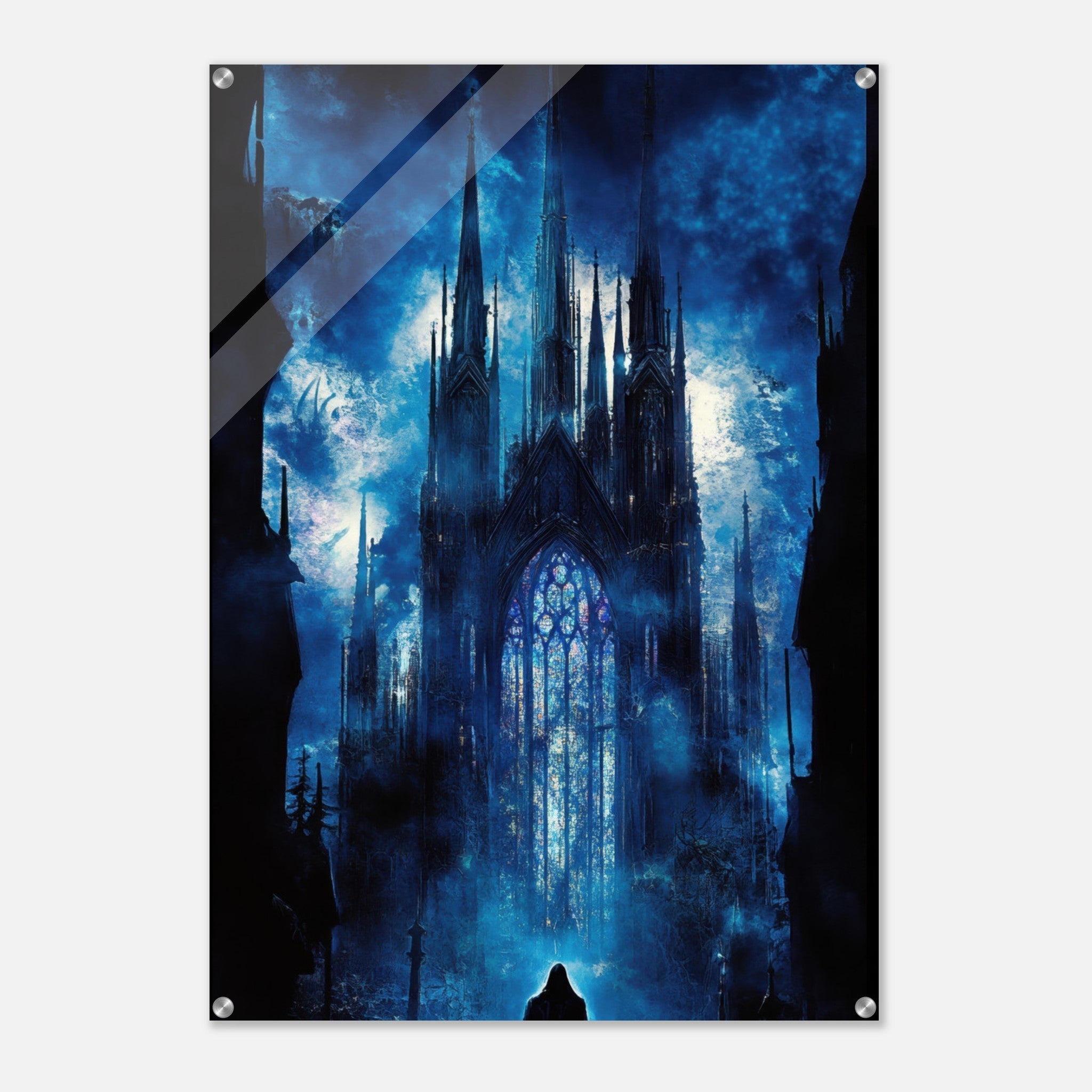 Acrylic Print Portrait - Gothic Cathedral of Lost Magic A haunting Gothic - Shop Ai Art WebShop - Digital Art online Store