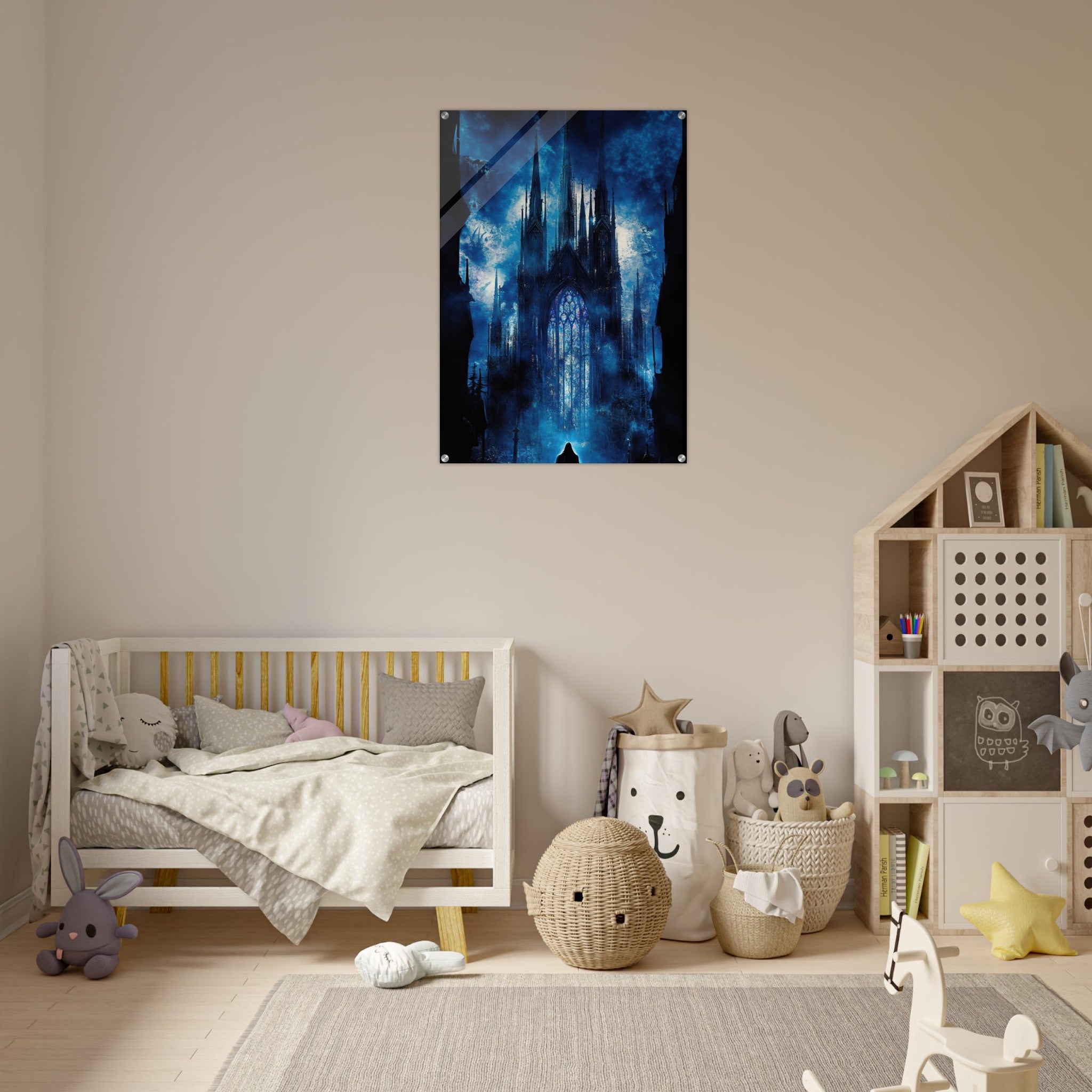 Acrylic Print Portrait - Gothic Cathedral of Lost Magic A haunting Gothic - Shop Ai Art WebShop - Digital Art online Store