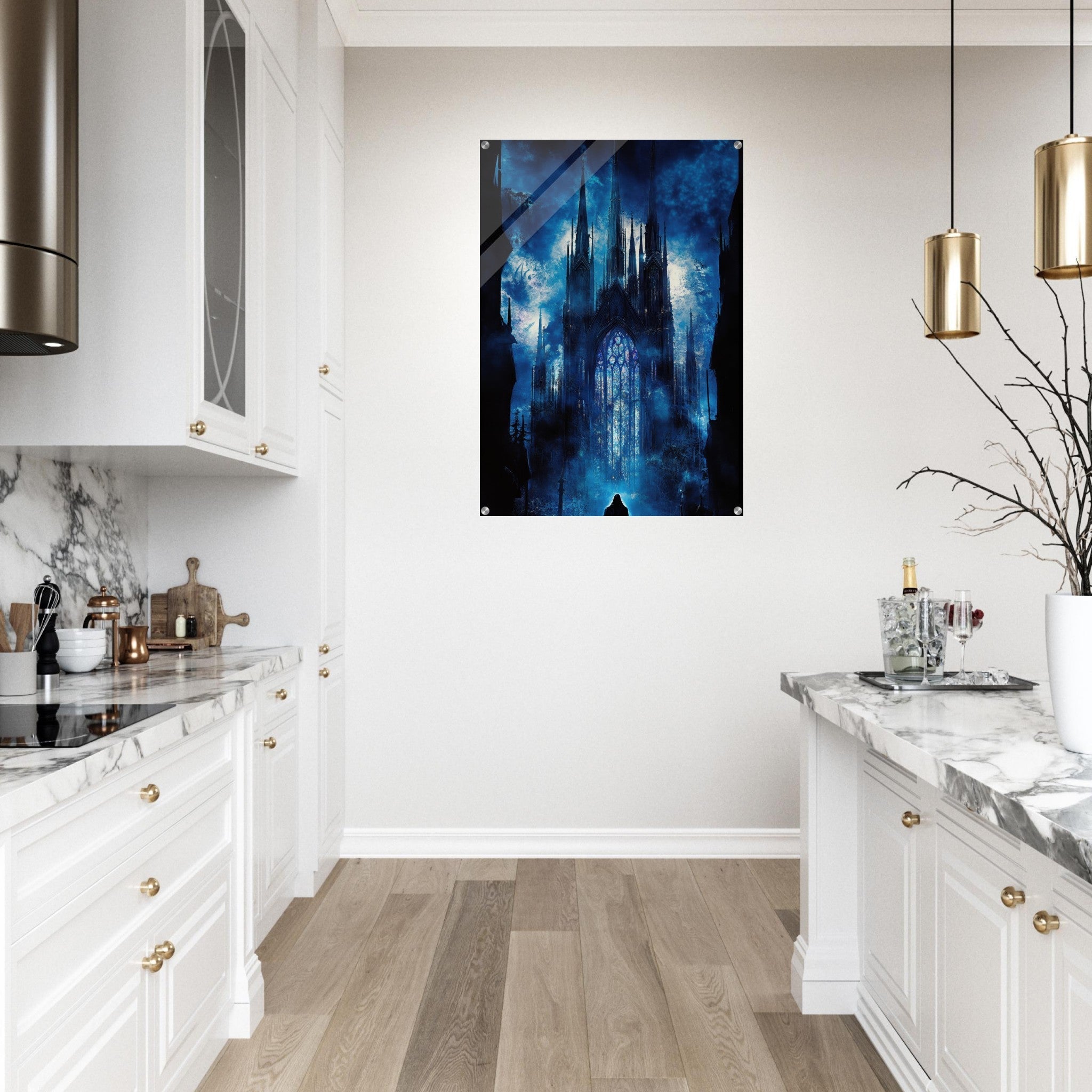 Acrylic Print Portrait - Gothic Cathedral of Lost Magic A haunting Gothic - Shop Ai Art WebShop - Digital Art online Store