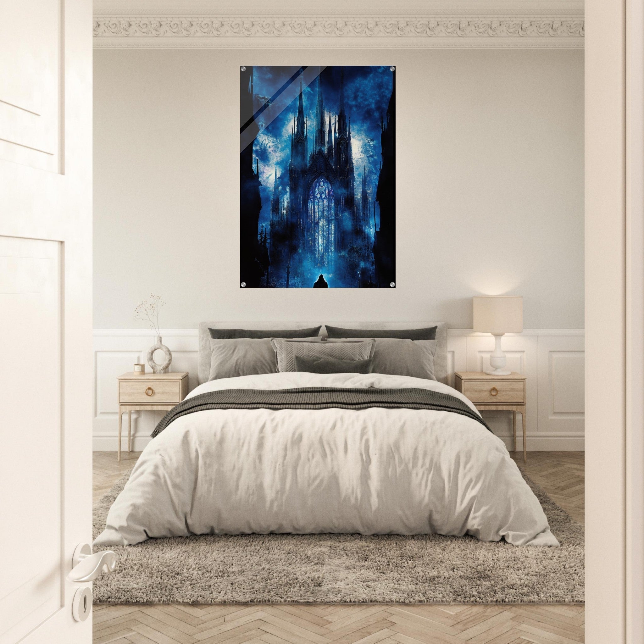 Acrylic Print Portrait - Gothic Cathedral of Lost Magic A haunting Gothic - Shop Ai Art WebShop - Digital Art online Store