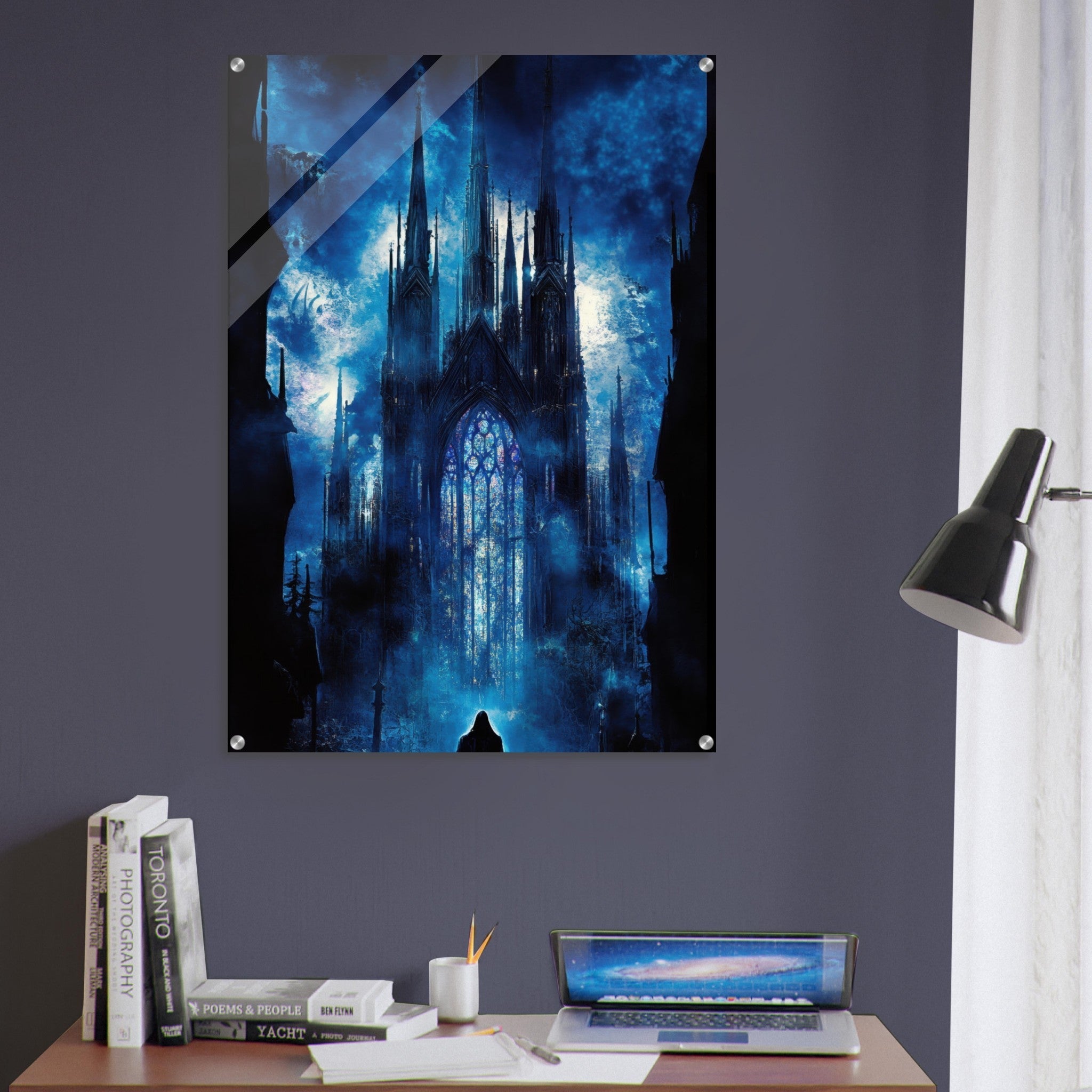 Acrylic Print Portrait - Gothic Cathedral of Lost Magic A haunting Gothic - Shop Ai Art WebShop - Digital Art online Store