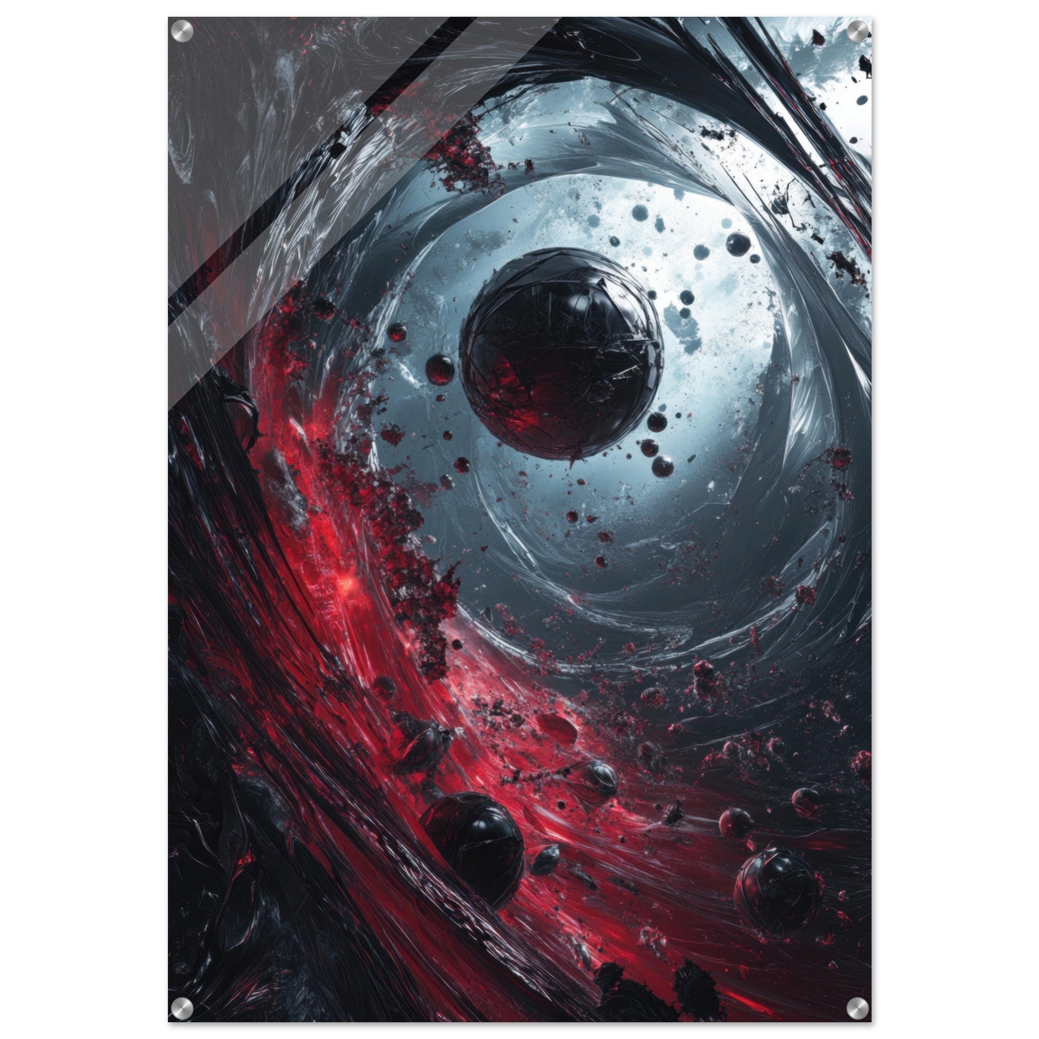 Acrylic Print Portrait - Gravitys Collapse A violent implosion of fragment 6 - Ai Art Force
