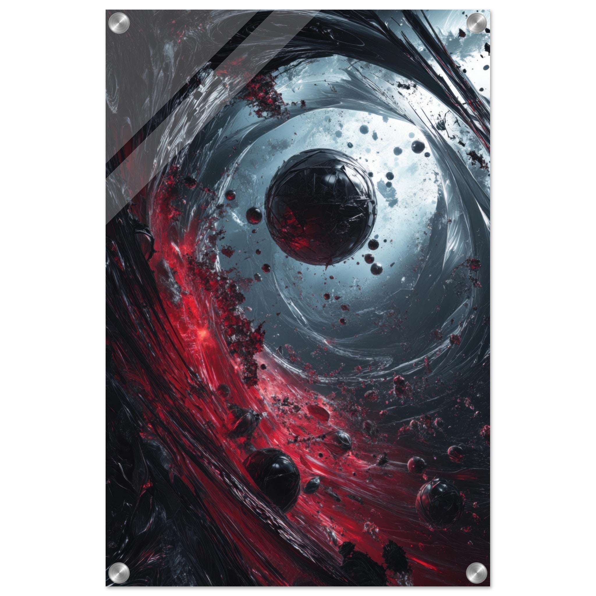 Acrylic Print Portrait - Gravitys Collapse A violent implosion of fragment 6 - Ai Art Force