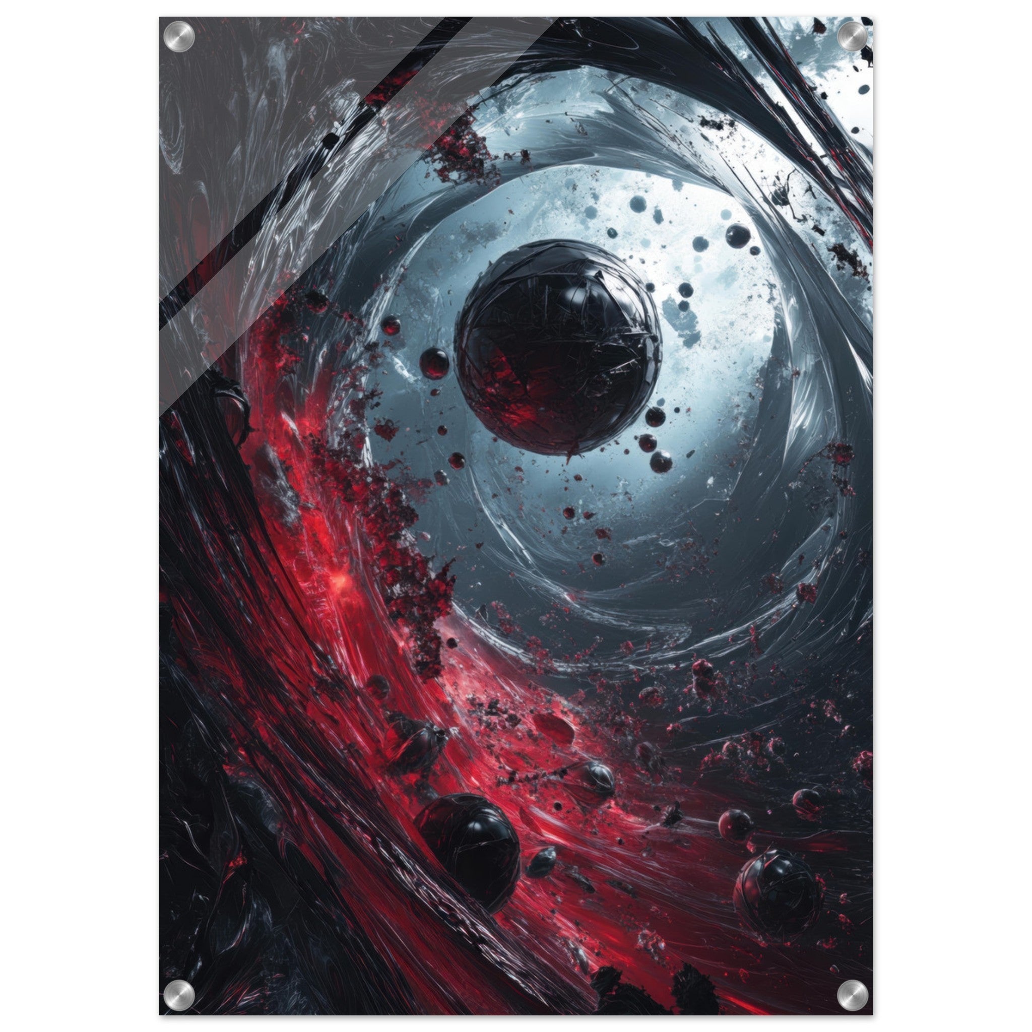 Acrylic Print Portrait - Gravitys Collapse A violent implosion of fragment 6 - Ai Art Force