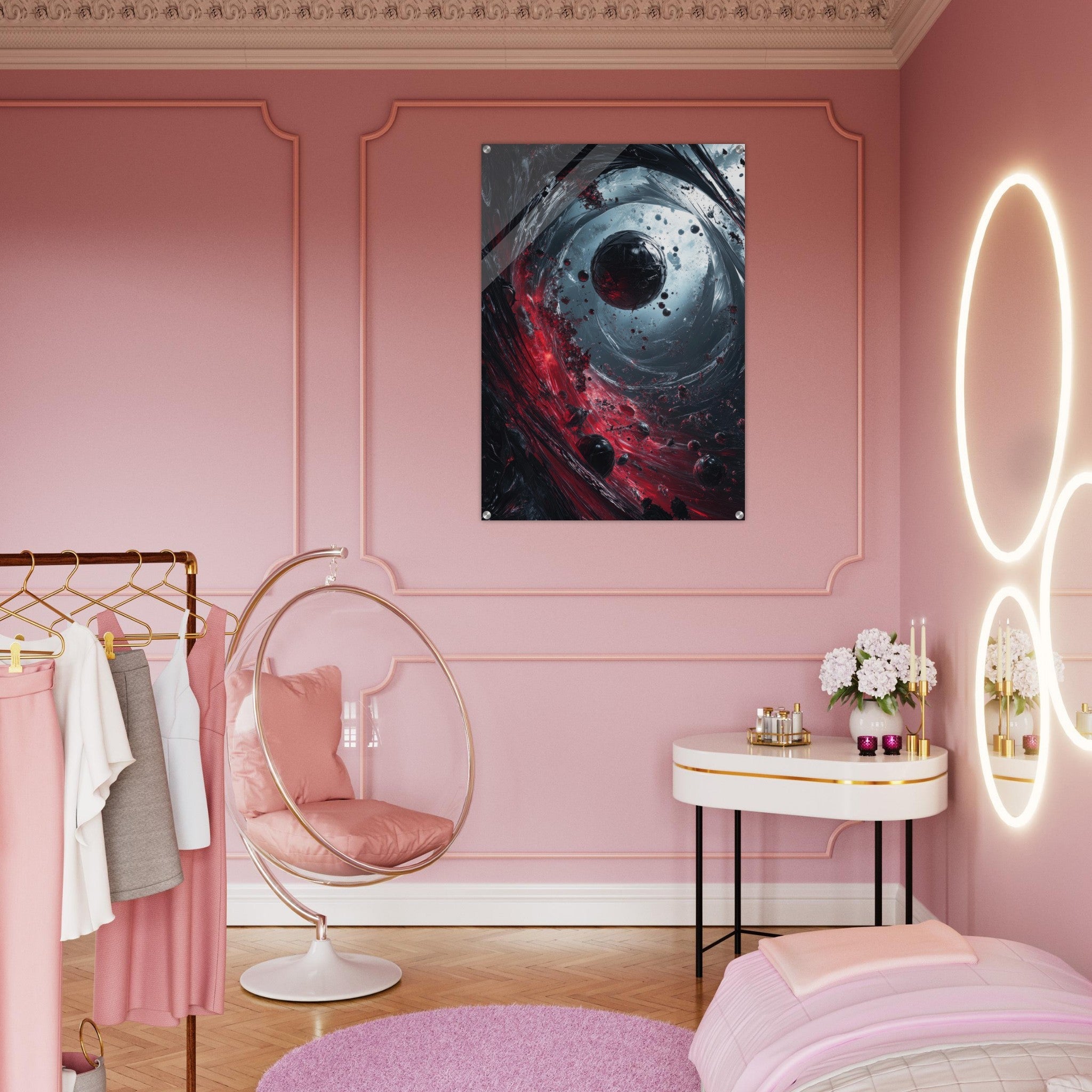 Acrylic Print Portrait - Gravitys Collapse A violent implosion of fragment 6 - Ai Art Force