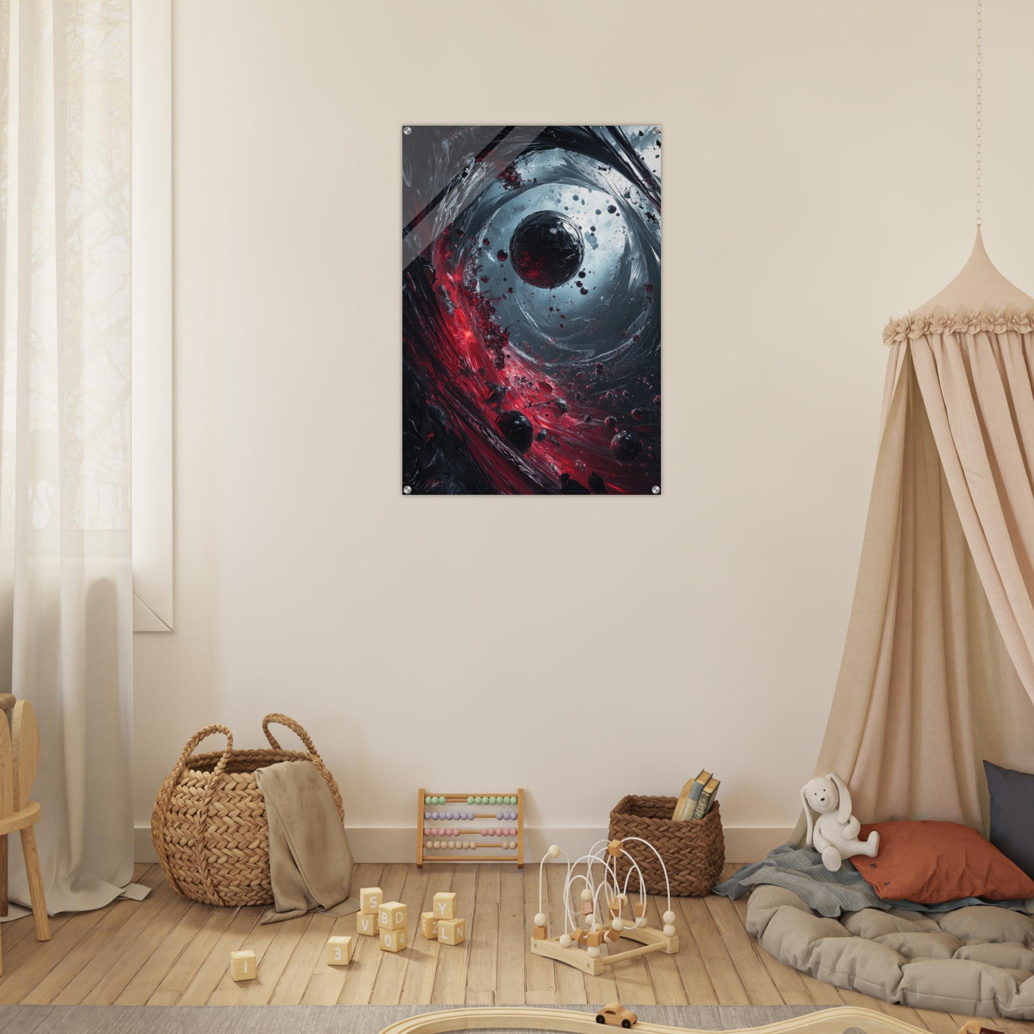 Acrylic Print Portrait - Gravitys Collapse A violent implosion of fragment 6 - Ai Art Force