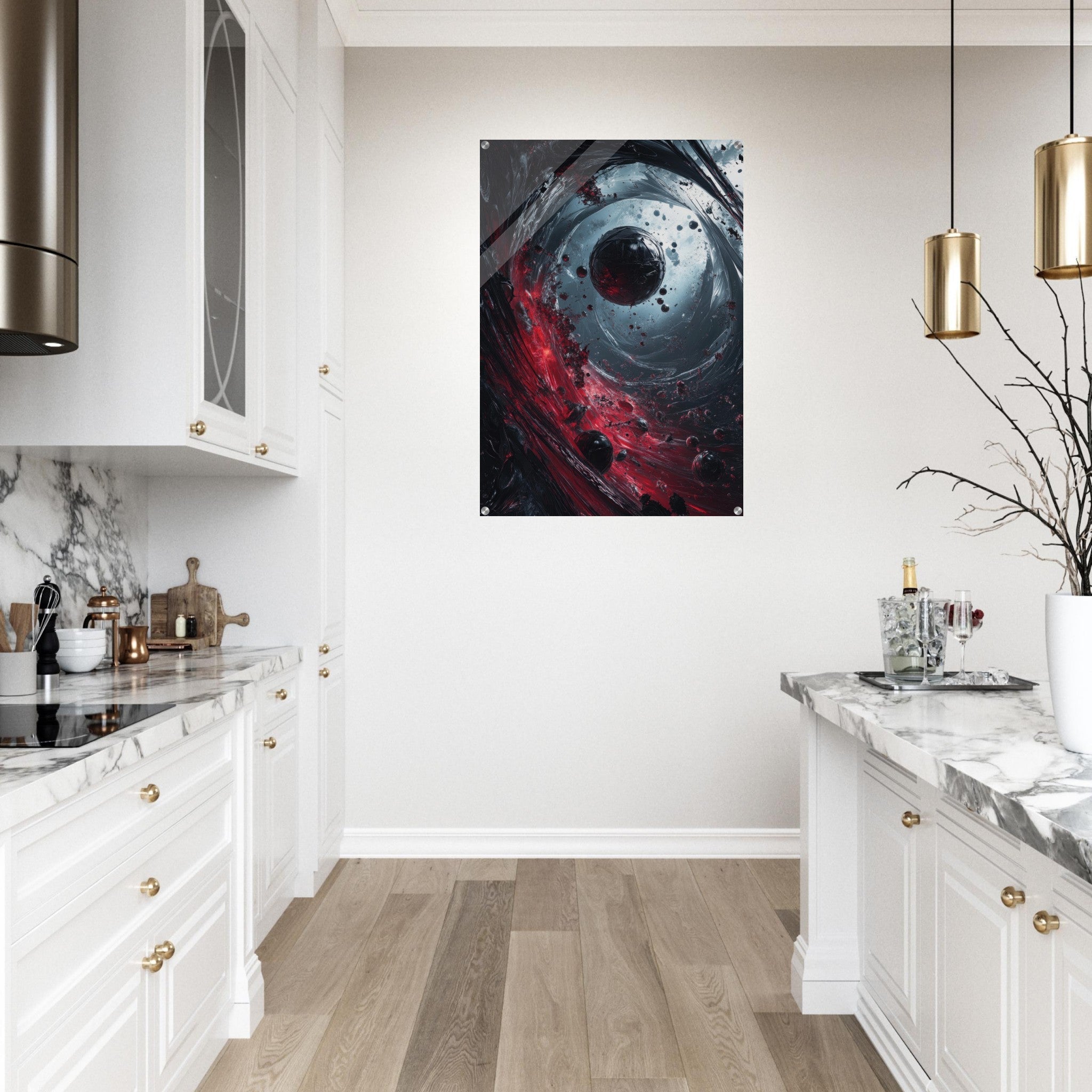 Acrylic Print Portrait - Gravitys Collapse A violent implosion of fragment 6 - Ai Art Force