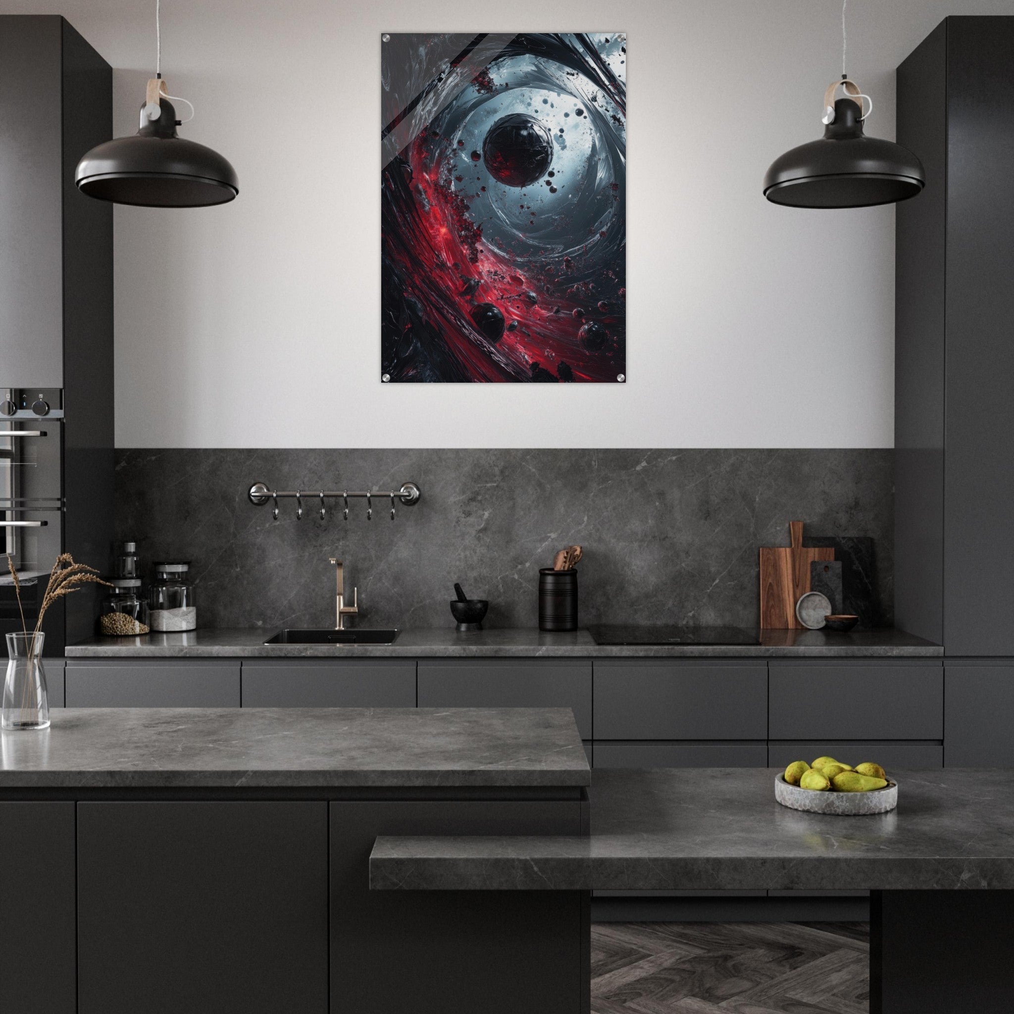 Acrylic Print Portrait - Gravitys Collapse A violent implosion of fragment 6 - Ai Art Force