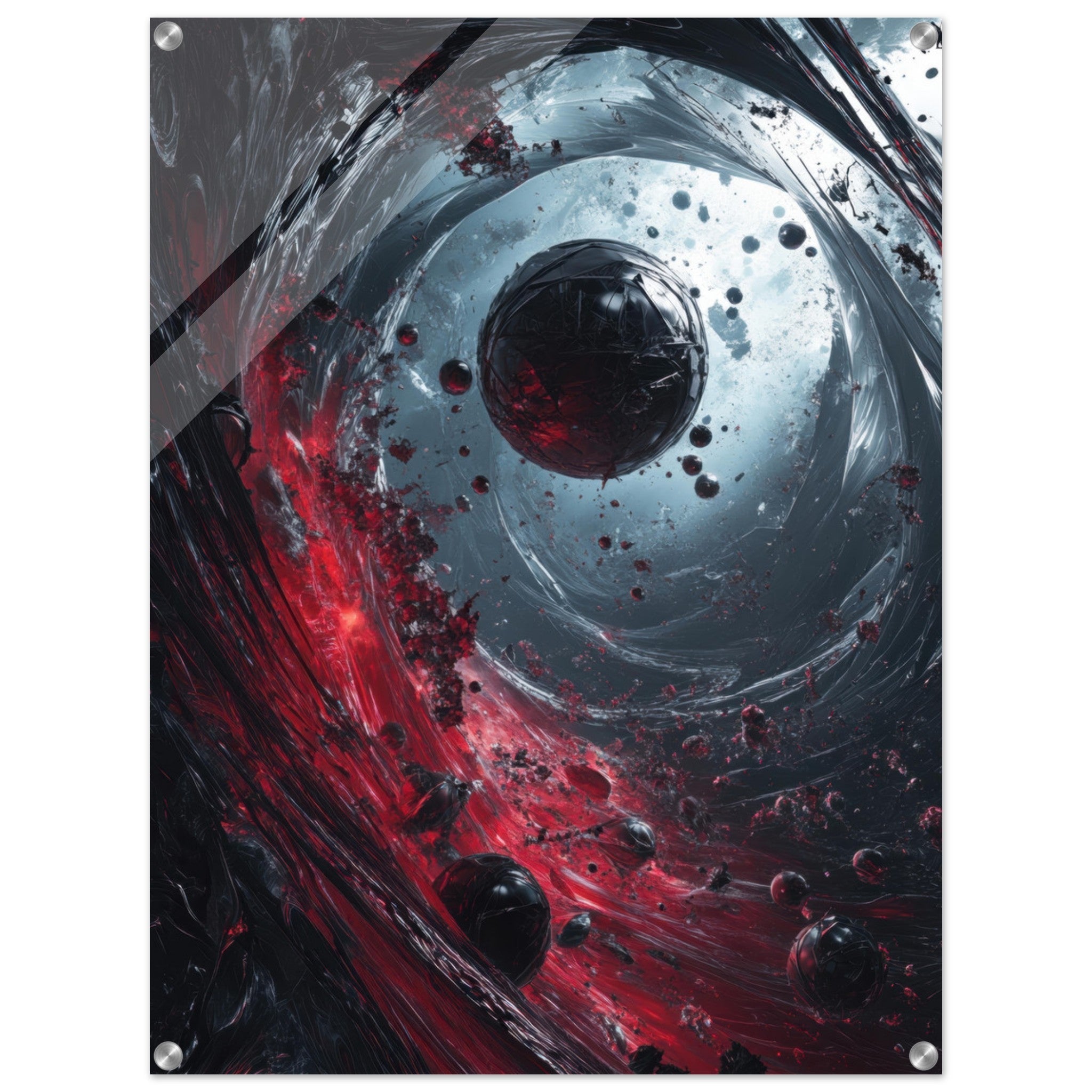 Acrylic Print Portrait - Gravitys Collapse A violent implosion of fragment 6 - Ai Art Force